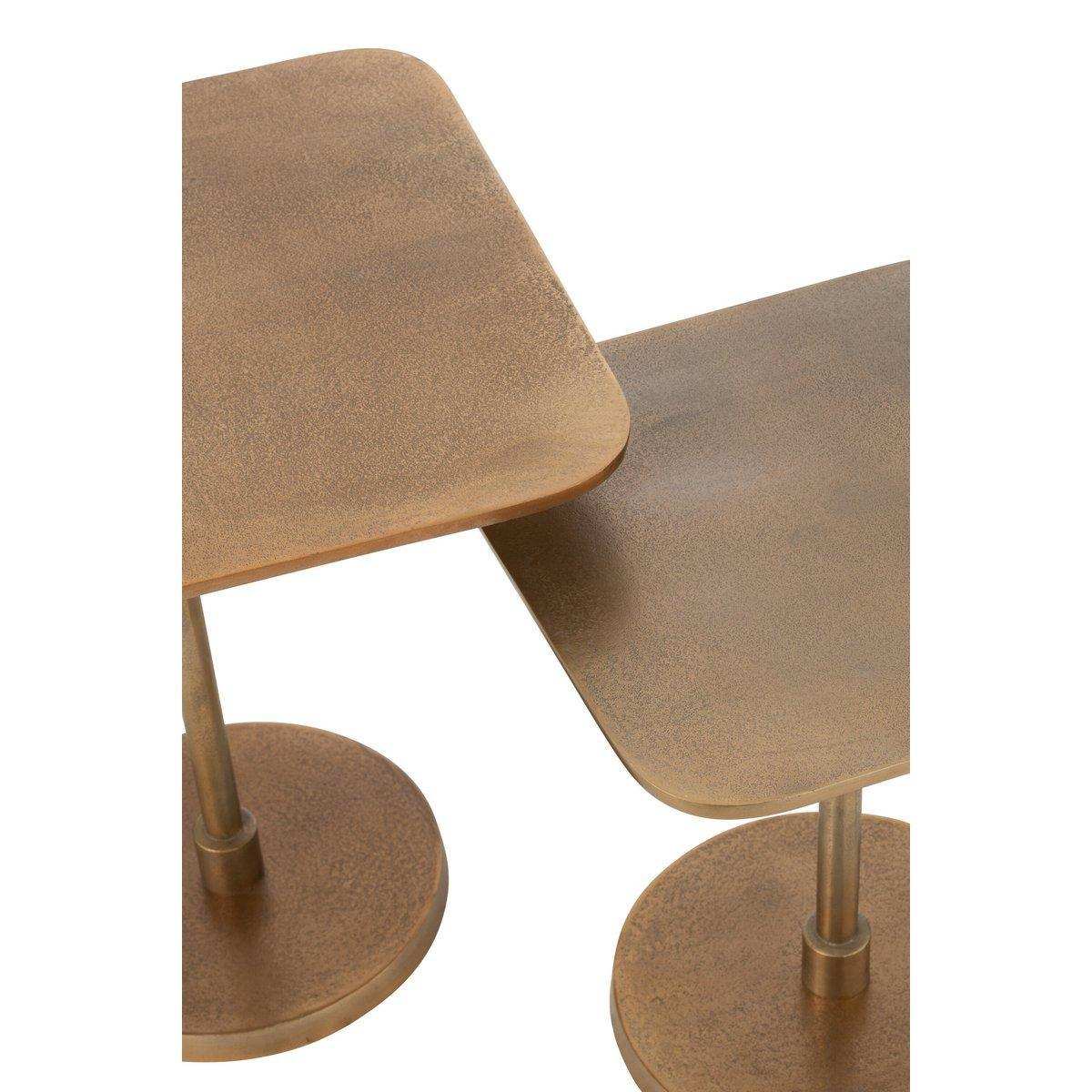 J-Line Set Van 2 Tafels Aluminium Gold - HomeDesign Knaus