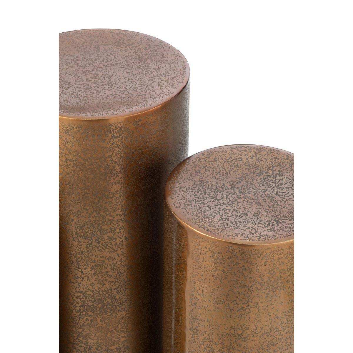 J-Line Set Van 3 Pilaren Rond Metal Gold - HomeDesign Knaus