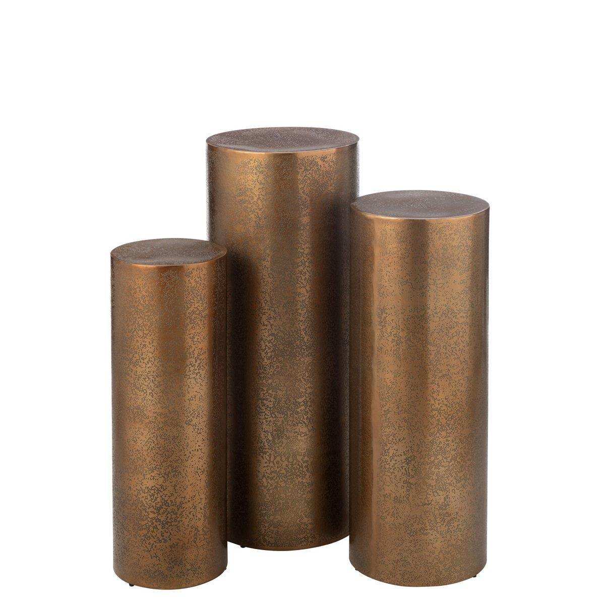 J-Line Set Van 3 Pilaren Rond Metal Gold - HomeDesign Knaus
