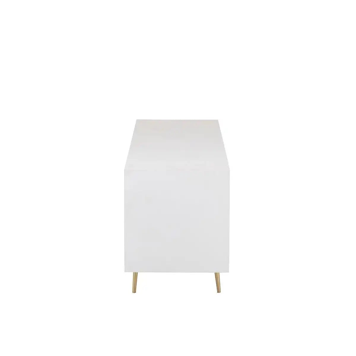 J-Line Sideboard Lines 4 Schubladen 2 Türen – Holz/Metall – Weiß/Gold - HomeDesign Knaus