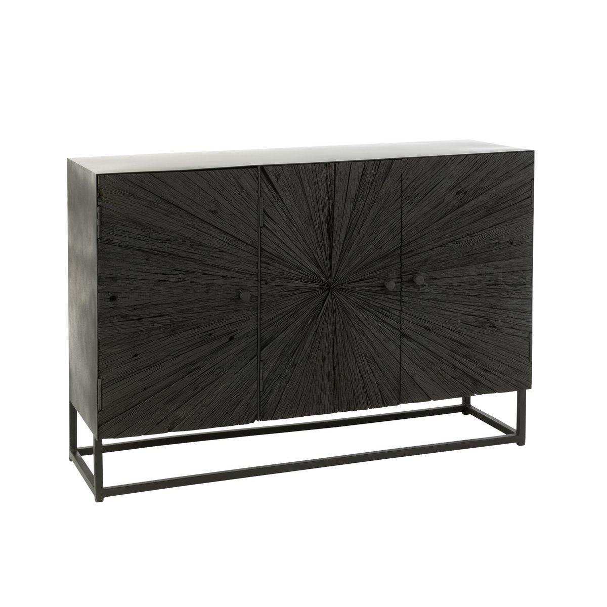 J-Line Sideboard Shanil Holz/Eisen Schwarz - HomeDesign Knaus