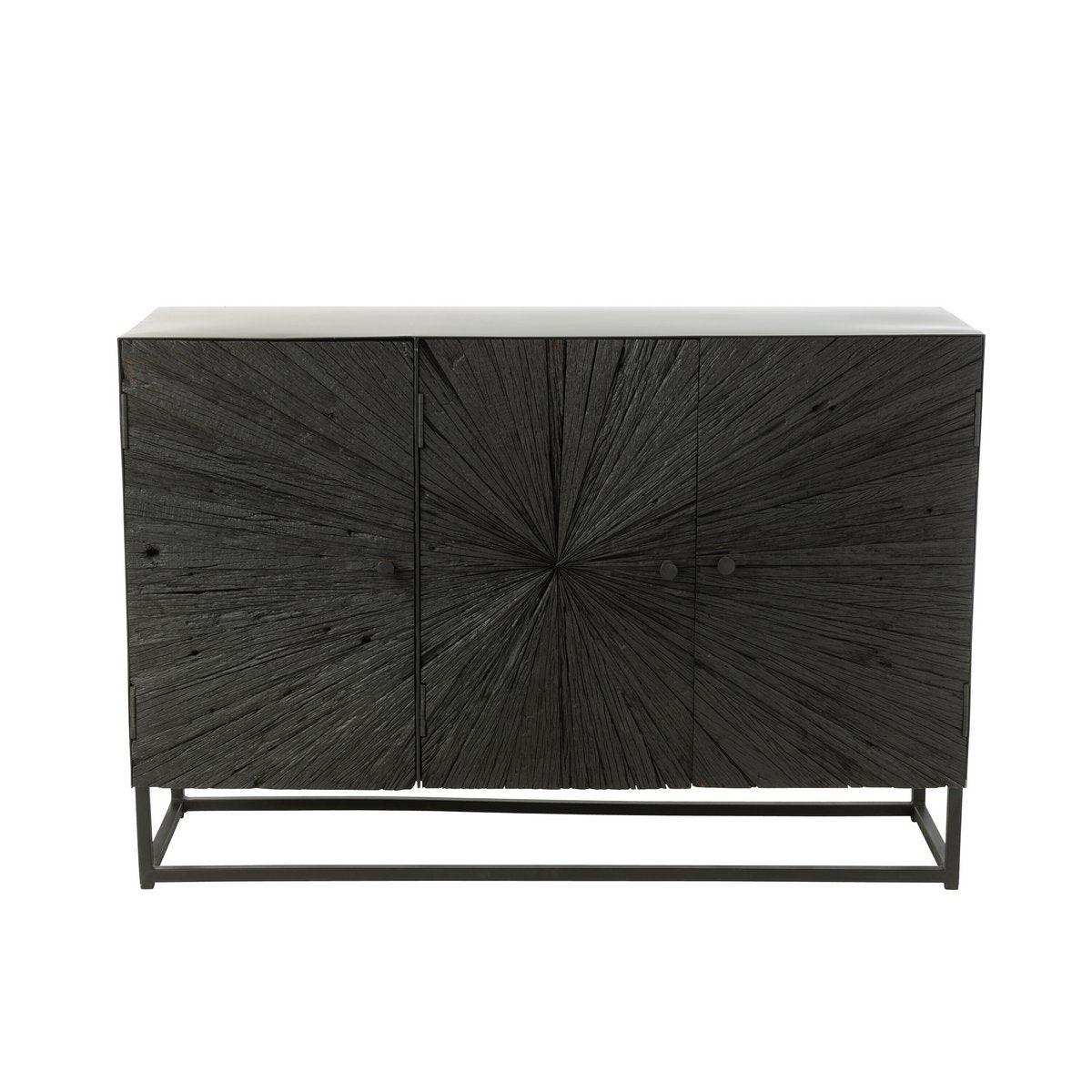 J-Line Sideboard Shanil Holz/Eisen Schwarz - HomeDesign Knaus
