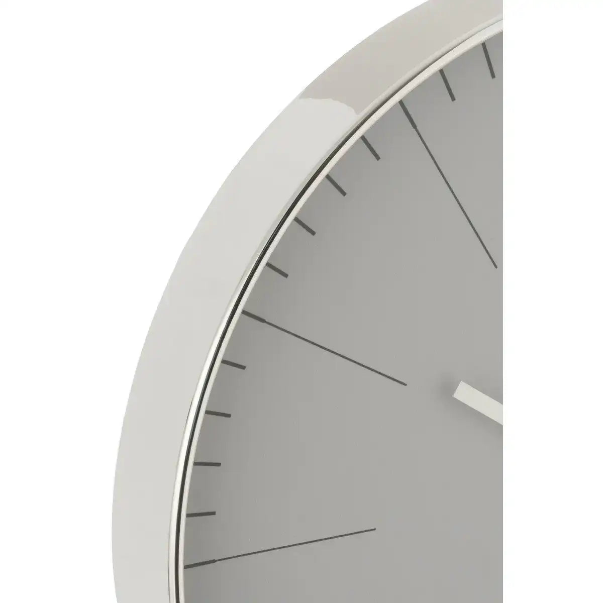 J-Line Silvesteruhr - Kunststoff - Silber - Ø 39 cm - HomeDesign Knaus