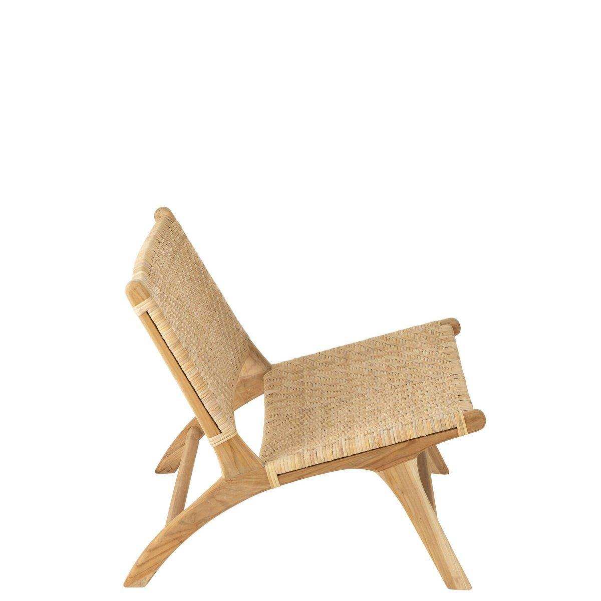 J-Line Sitz aus festem, geflochtenem Rattan, Natur - HomeDesign Knaus