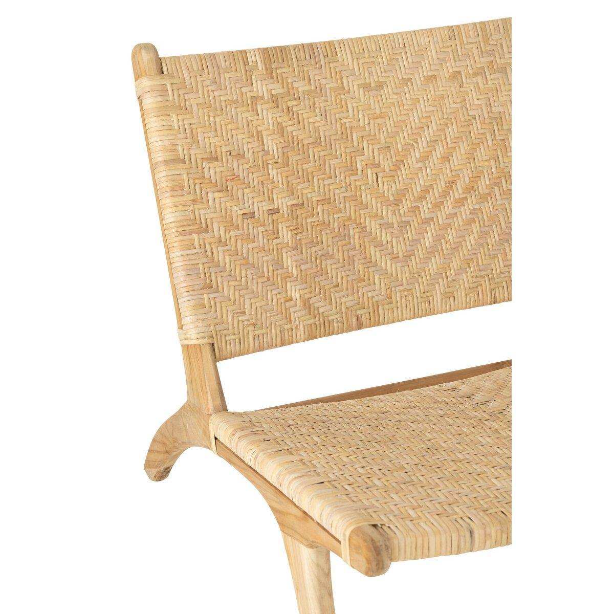 J-Line Sitz aus festem, geflochtenem Rattan, Natur - HomeDesign Knaus