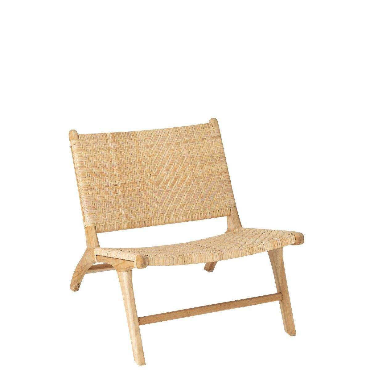 J-Line Sitz aus festem, geflochtenem Rattan, Natur - HomeDesign Knaus