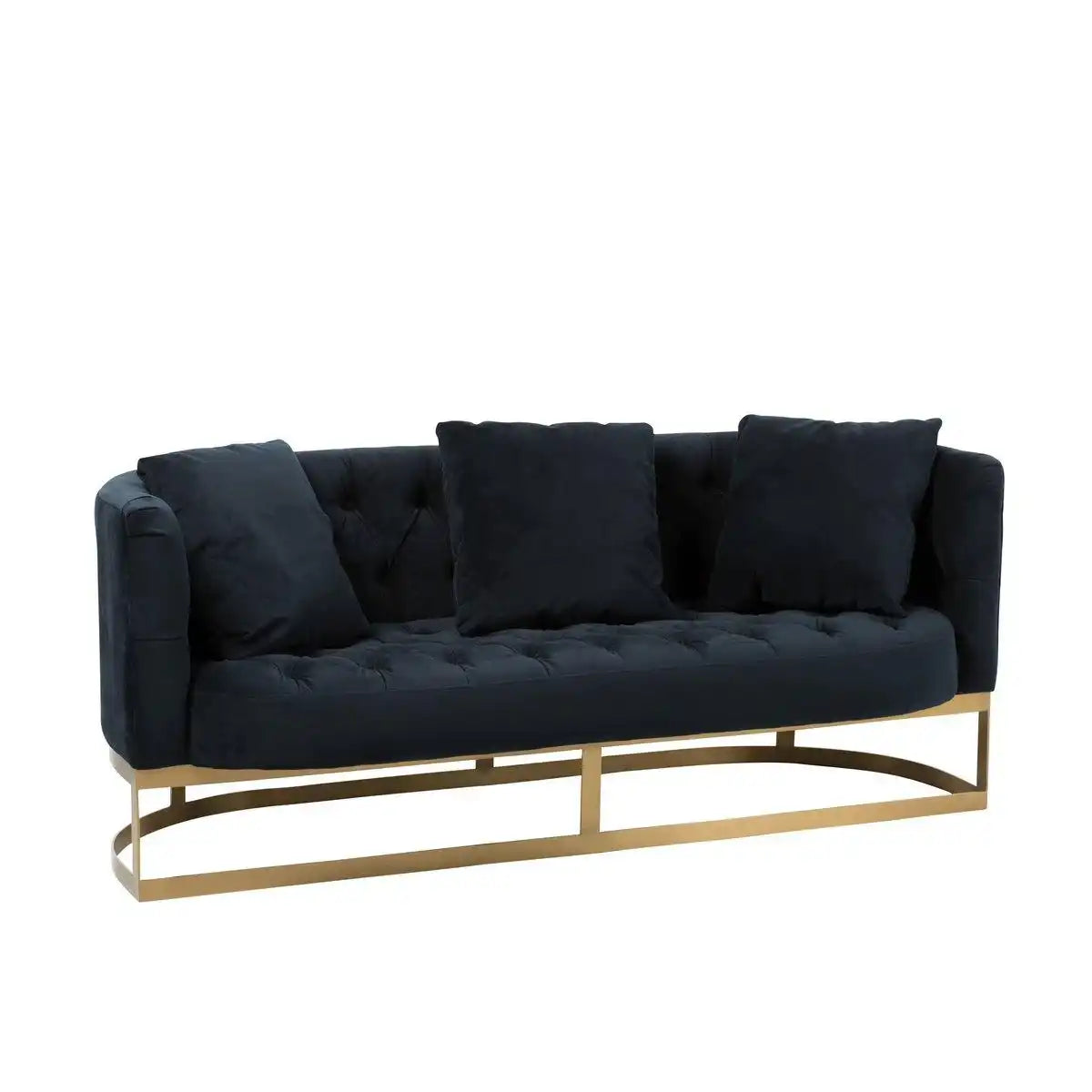 J-Line Sitzknöpfe 2 Kissen Wilson 2 Personen Samt Metall/Birke Anthrazit/Gold - HomeDesign Knaus