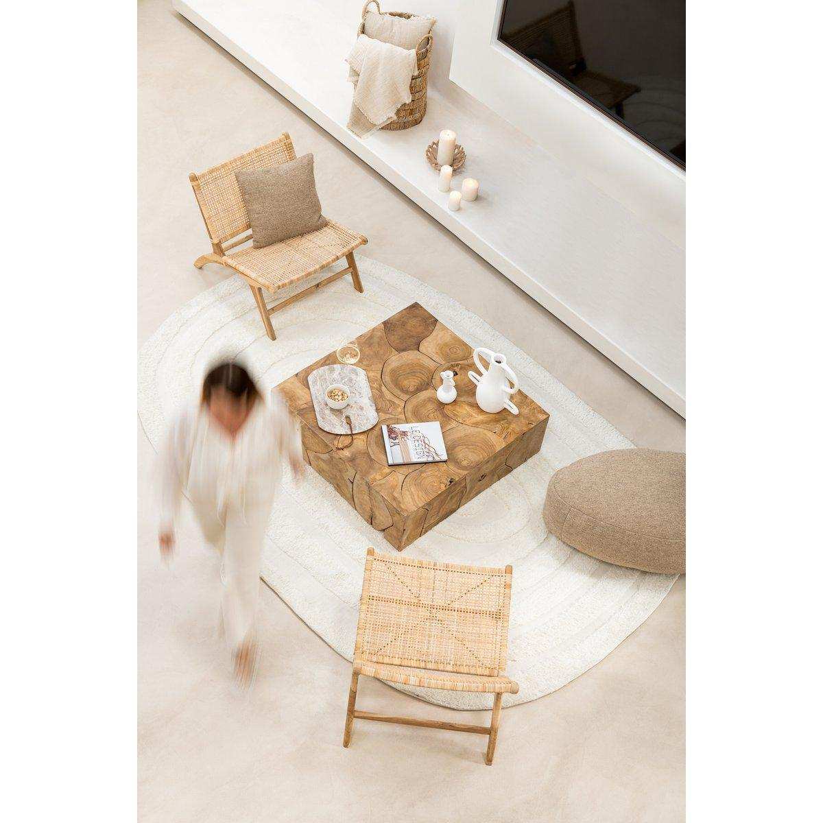 J-Line Sofa Gewebt – Holz – Natur - HomeDesign Knaus