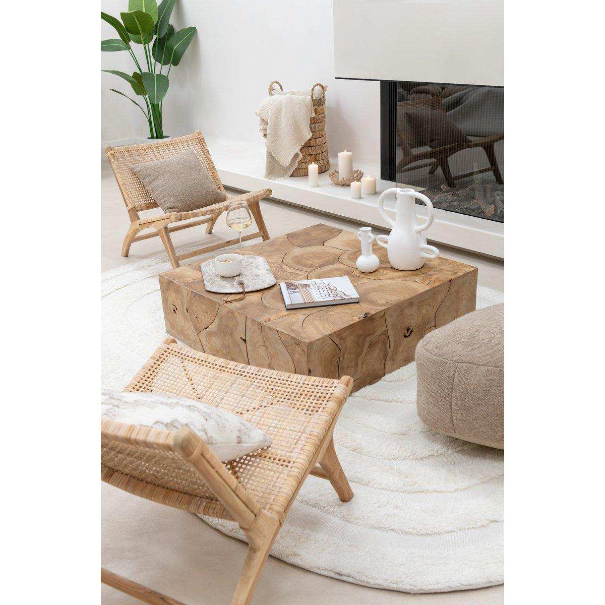 J-Line Sofa Gewebt – Holz – Natur - HomeDesign Knaus