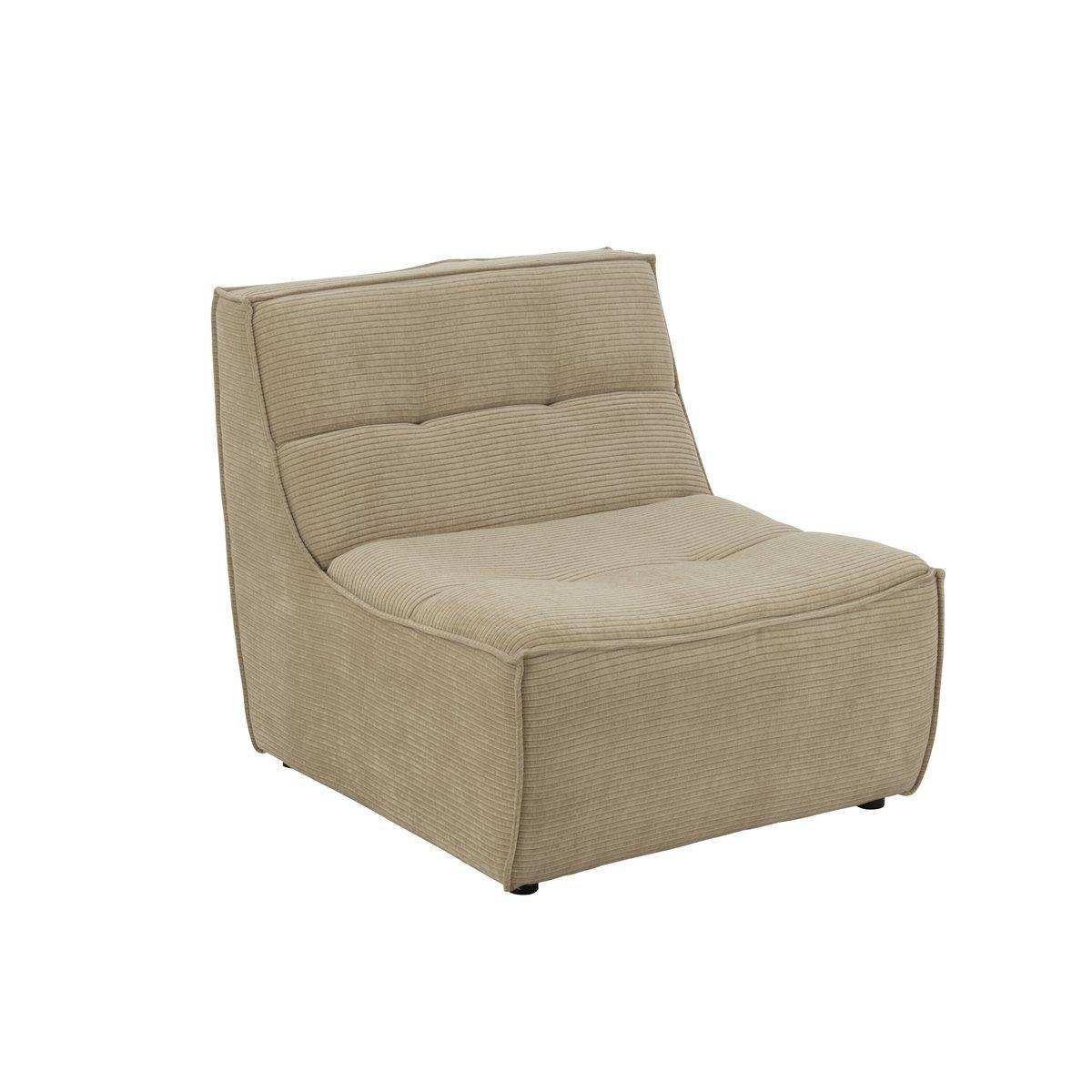 J-Line Sofa Grid Pappelholz/Schaum Dunkelbeige - HomeDesign Knaus