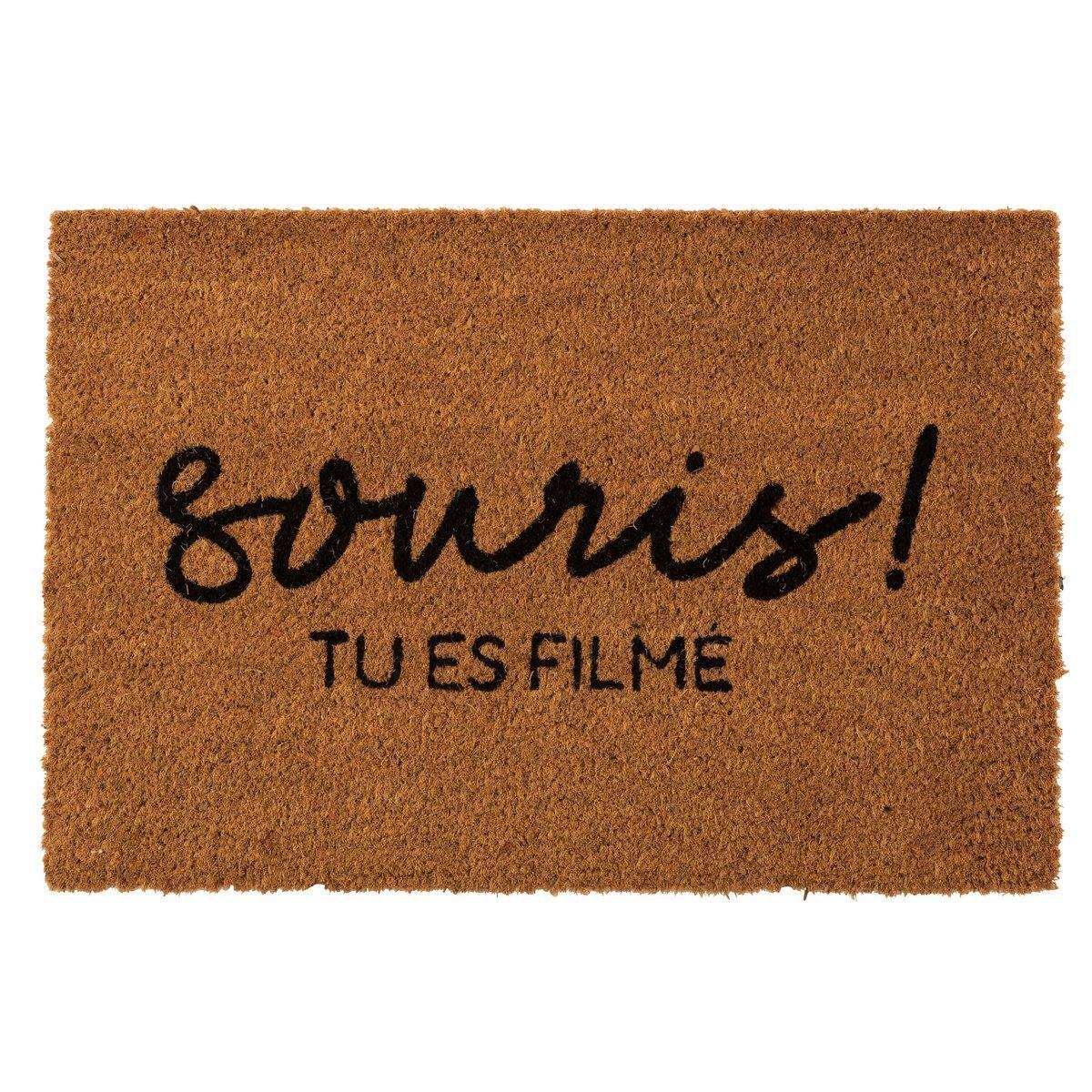 J-Line Souris! Fußmatte - Kokosfaser - Natur/Schwarz - HomeDesign Knaus