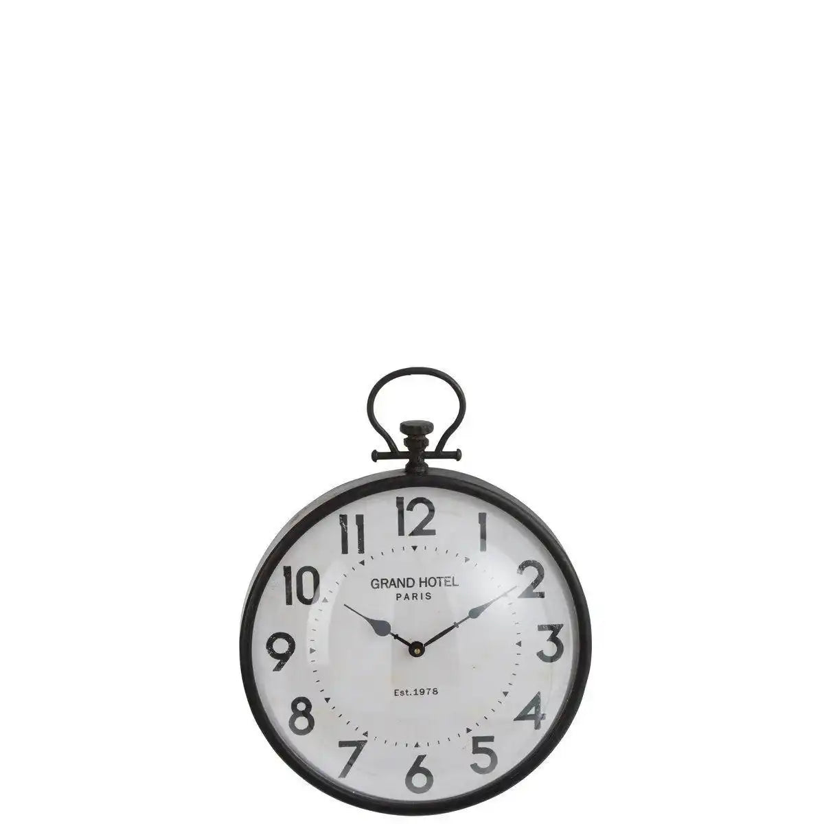 J-Line Sphere Round Uhr - Metall/Glas - Schwarz - S - Ø 49 cm - HomeDesign Knaus