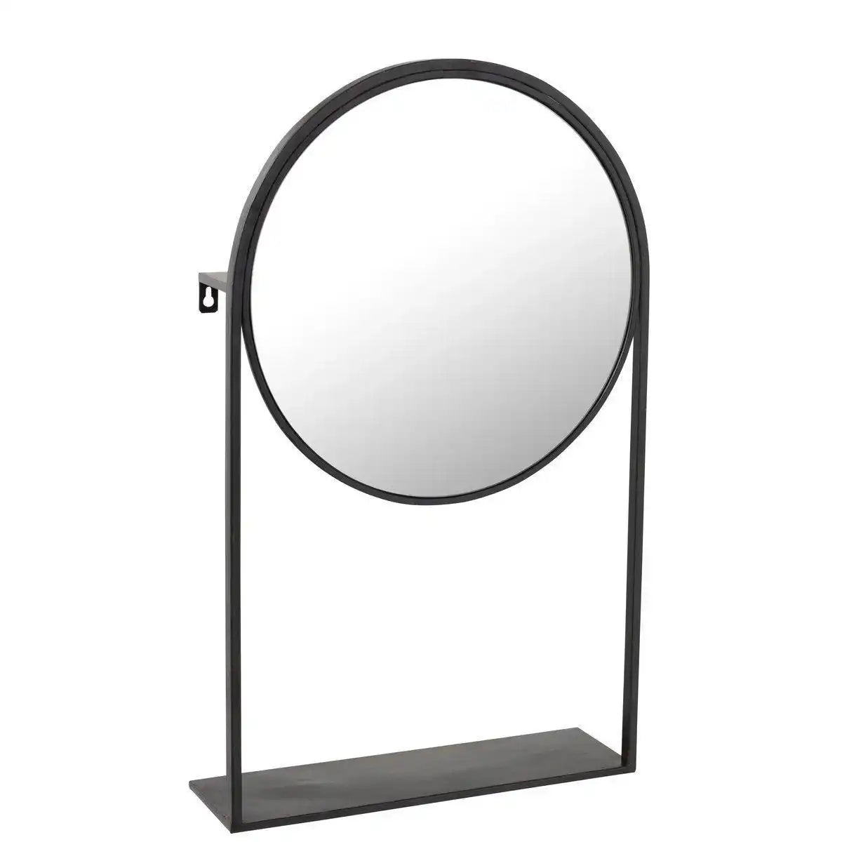 J-Line Spiegel auf Fuß Metall/Glas Schwarz - HomeDesign Knaus