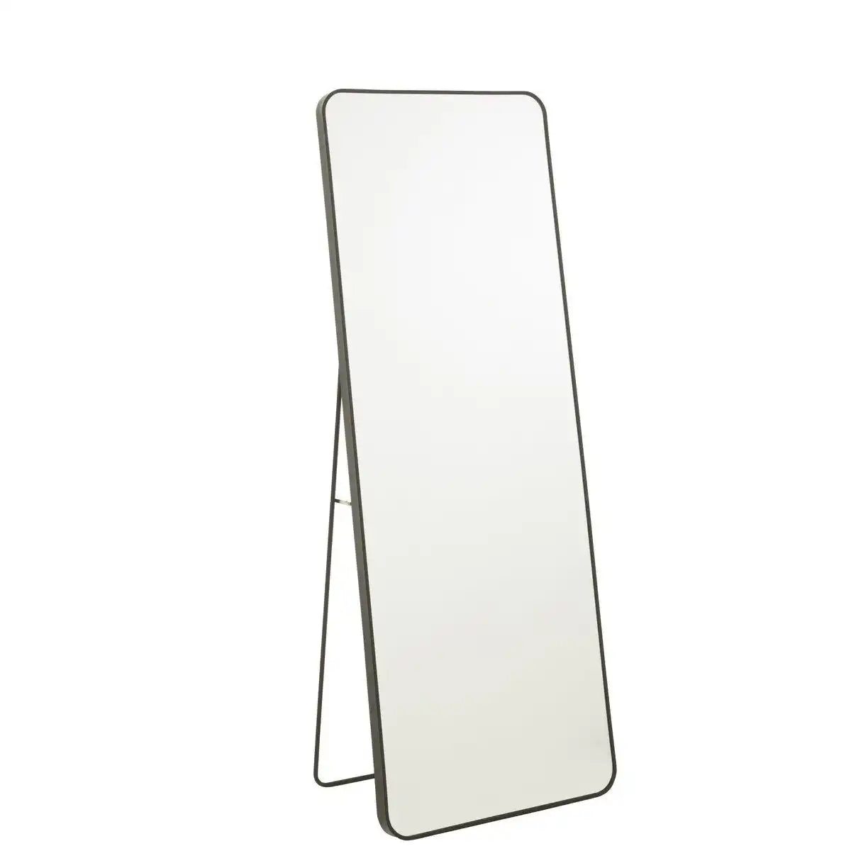 J-Line Spiegel auf Fuß, rechteckig, Glas/Metall, Schwarz – Wandspiegel 55,00 x 150,00 cm - HomeDesign Knaus