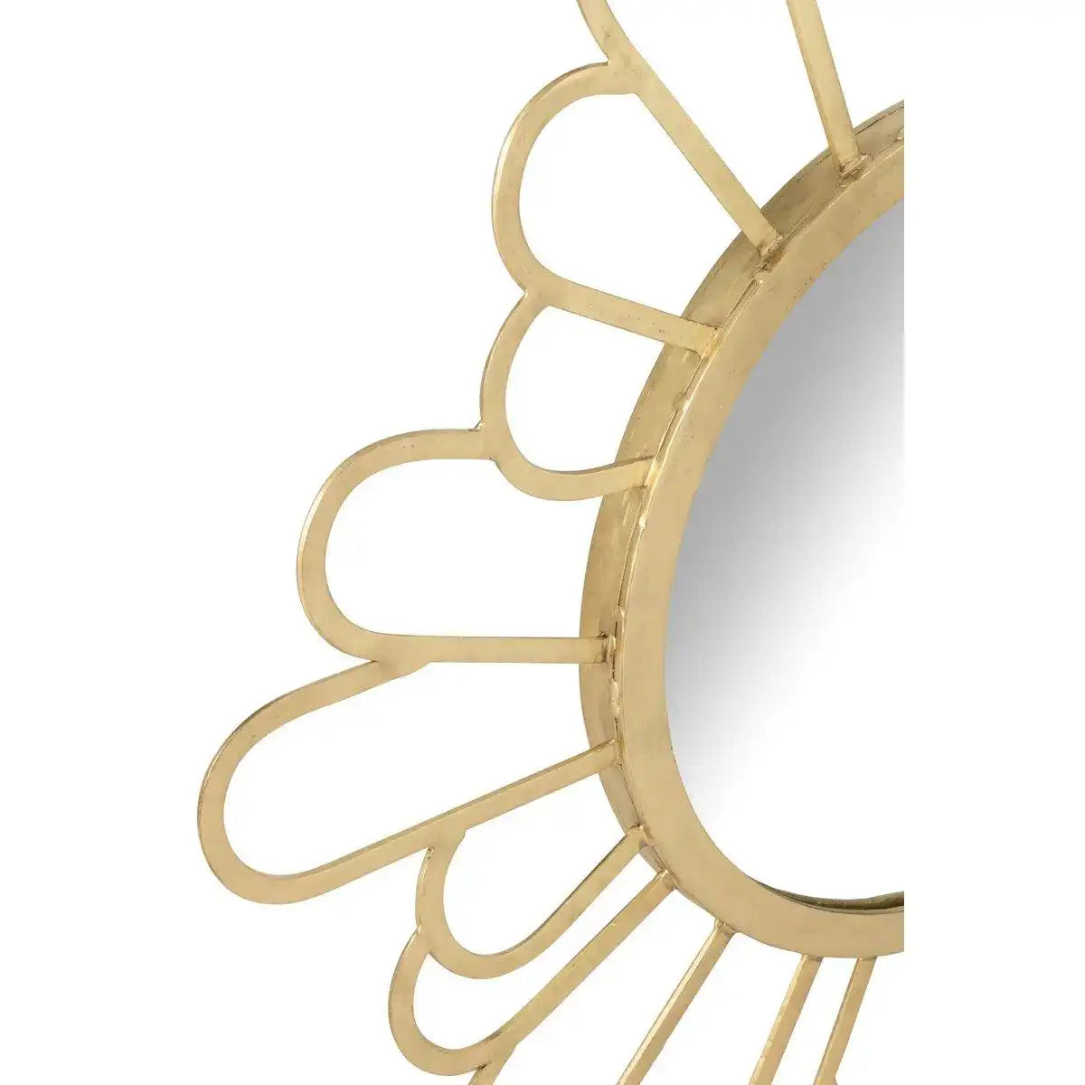 J-Line Spiegel Blume Metall/Spiegel Gold - HomeDesign Knaus