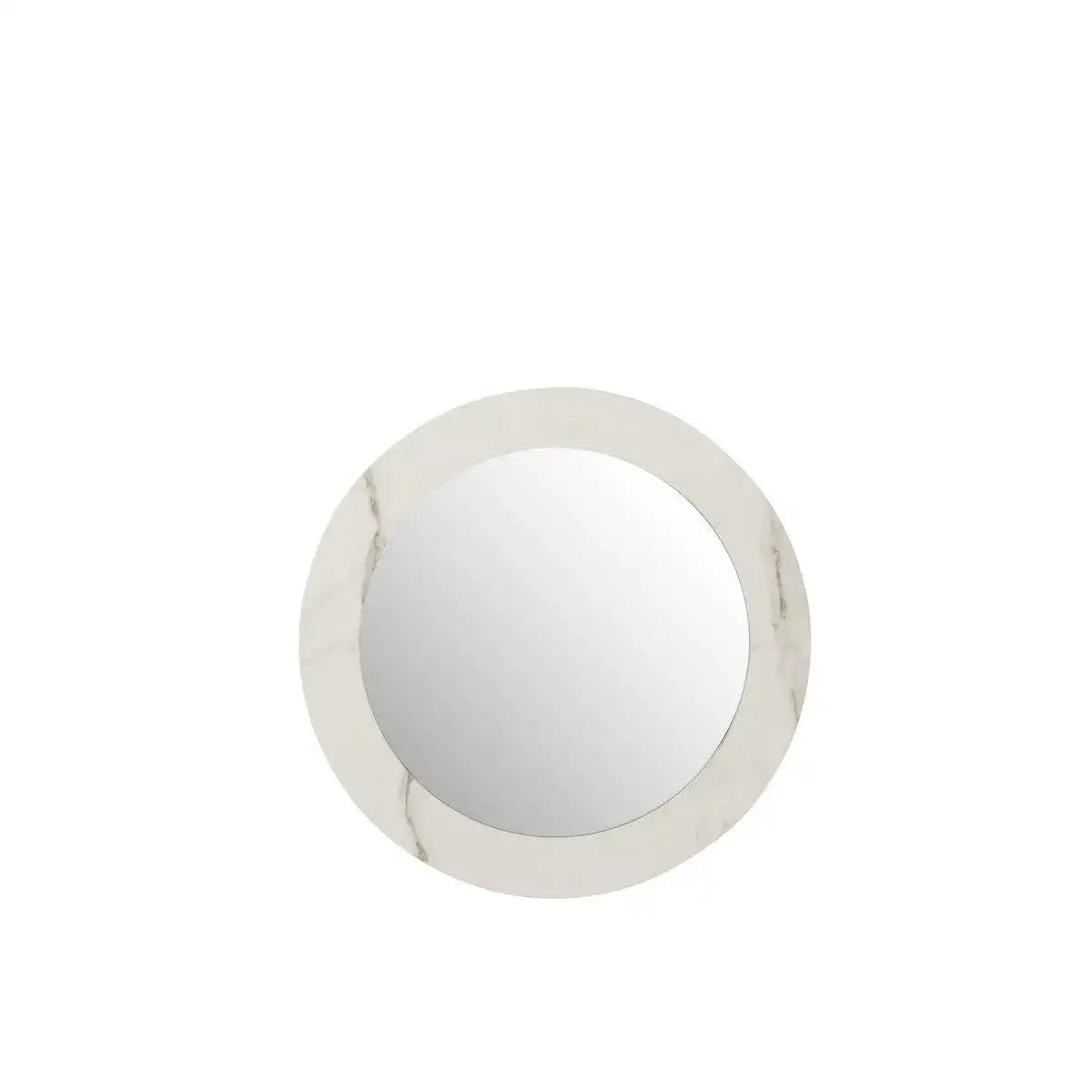 J-Line spiegel Marmer - glas - wit - small - Ø 60 cm - HomeDesign Knaus