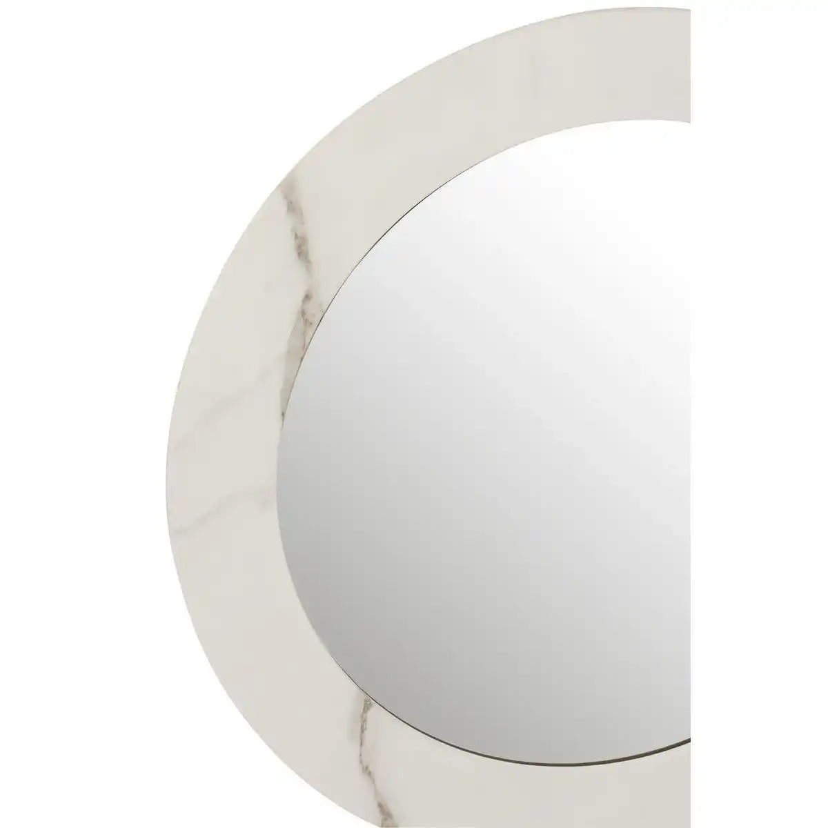 J-Line spiegel Marmer - glas - wit - small - Ø 60 cm - HomeDesign Knaus