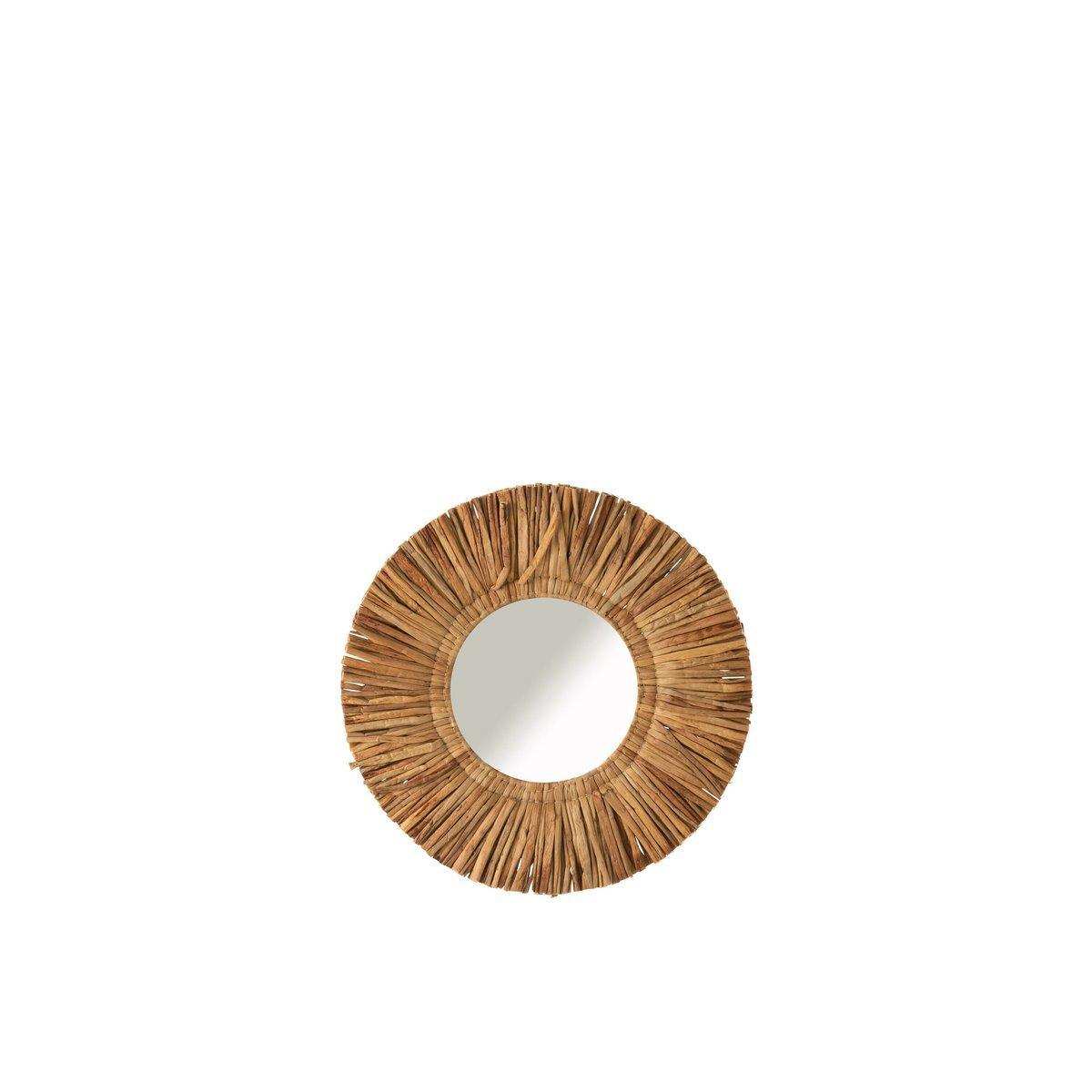 J-Line Spiegel Maurice Rond – Jute – Braun – klein - HomeDesign Knaus