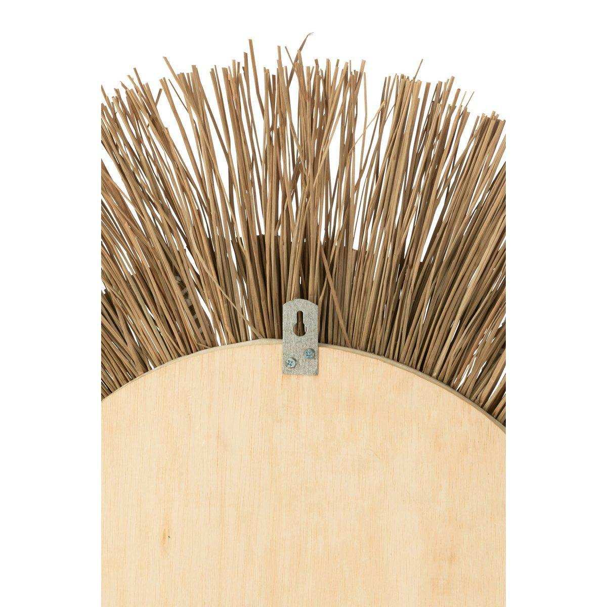 J-Line Spiegel Melissa Paille – Bast – Natur/Schwarz – klein - HomeDesign Knaus