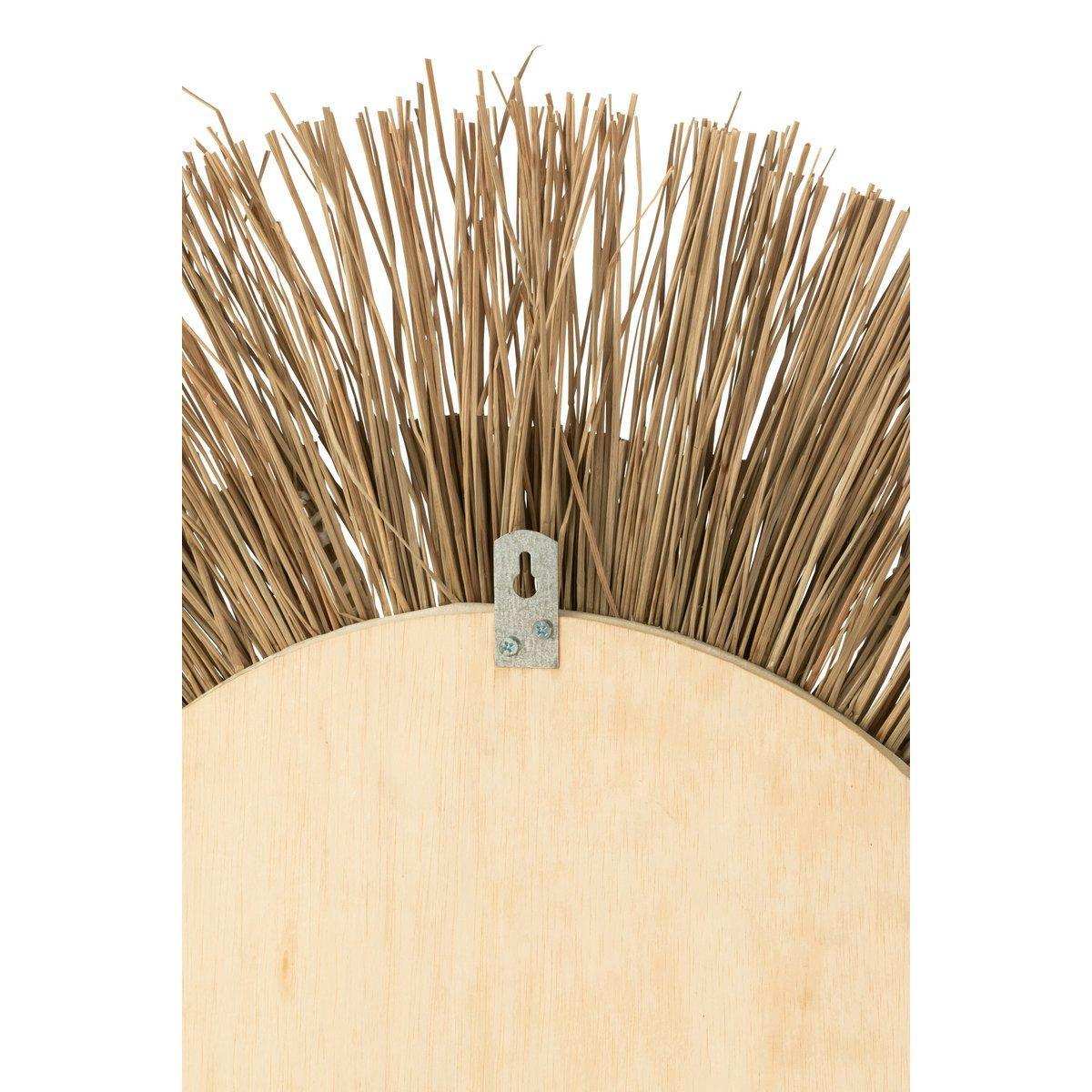 J-Line Spiegel Melissa Paille – Bast – Natur/Weiß – klein - HomeDesign Knaus