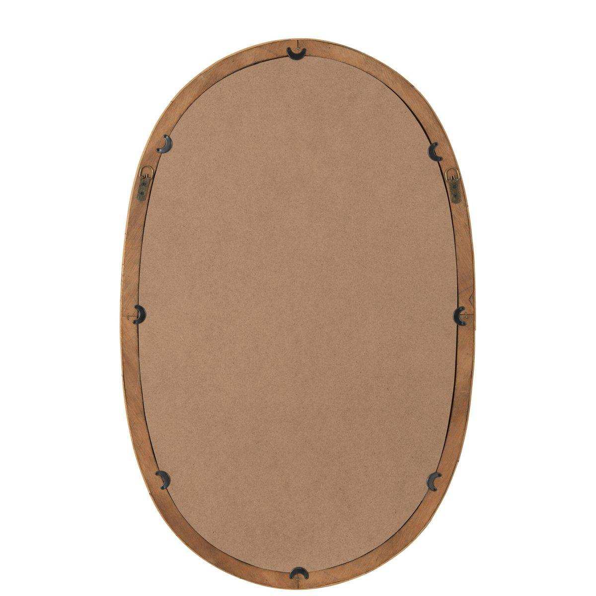 J-Line Spiegel Ovalo Rattan/Glas Natur - HomeDesign Knaus