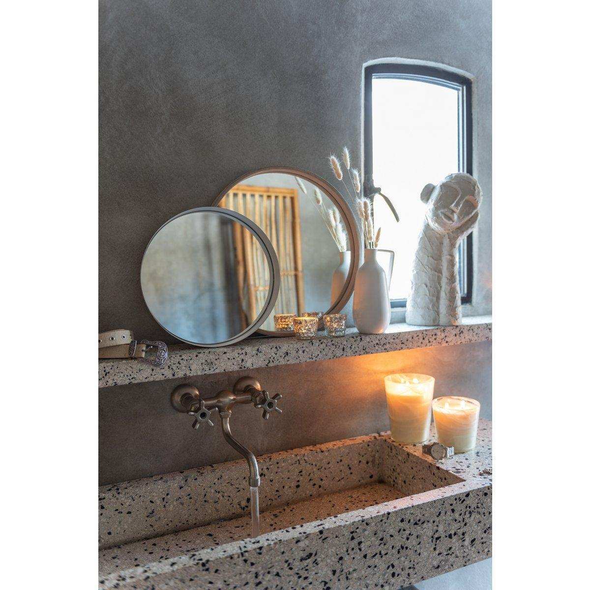 J-Line Spiegel Round Edge – Metall – Weiß – klein - HomeDesign Knaus