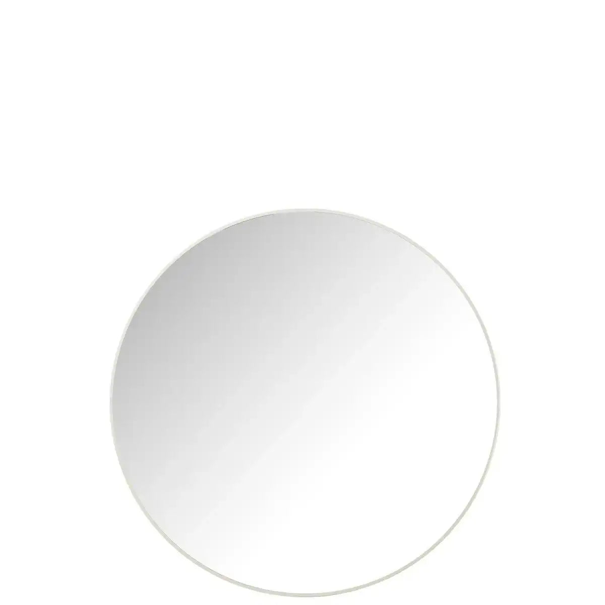J-Line Spiegel Rund – Glas/Metall – Weiß – Groß - HomeDesign Knaus