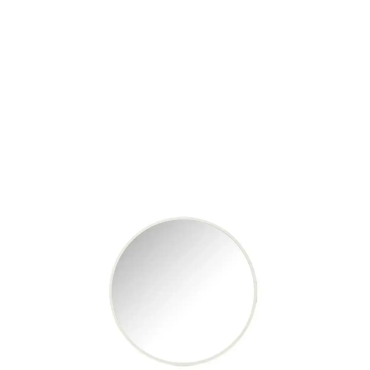 J-line Spiegel Rund - Glas/Metall - Weiß - Klein - HomeDesign Knaus
