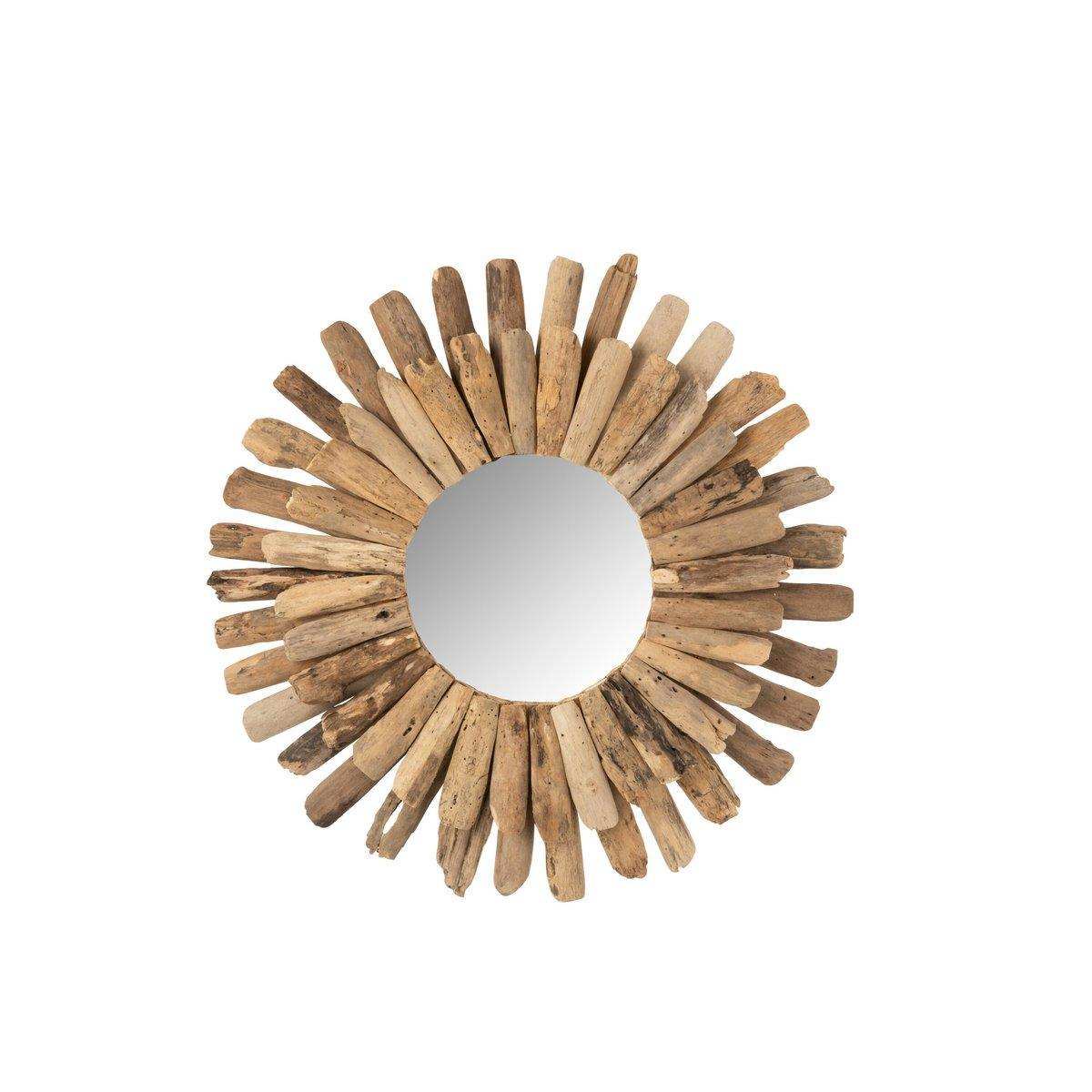 J-Line Spiegel Rund - Holz - Natur - L - HomeDesign Knaus