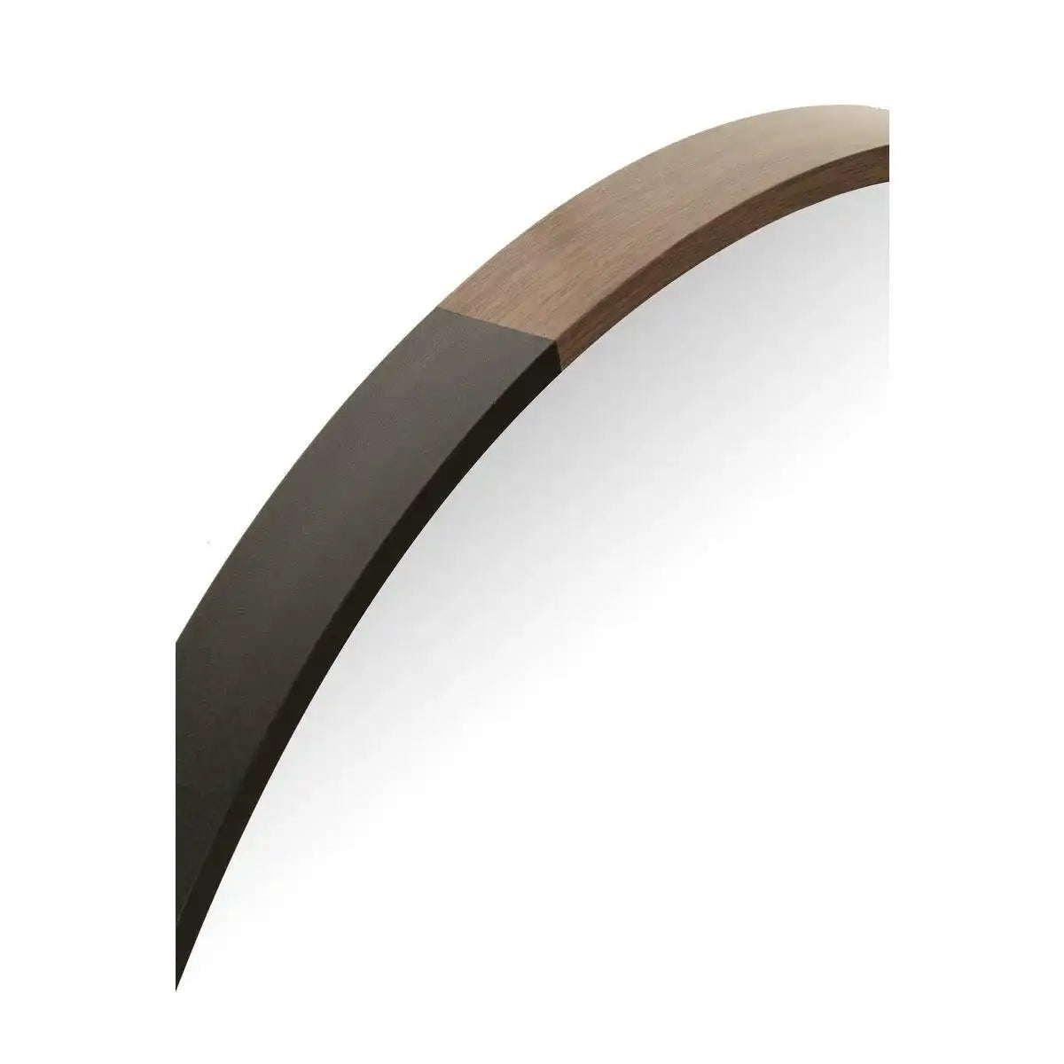 J-Line Spiegel Rund – Metall/Holz – Schwarz – klein - HomeDesign Knaus
