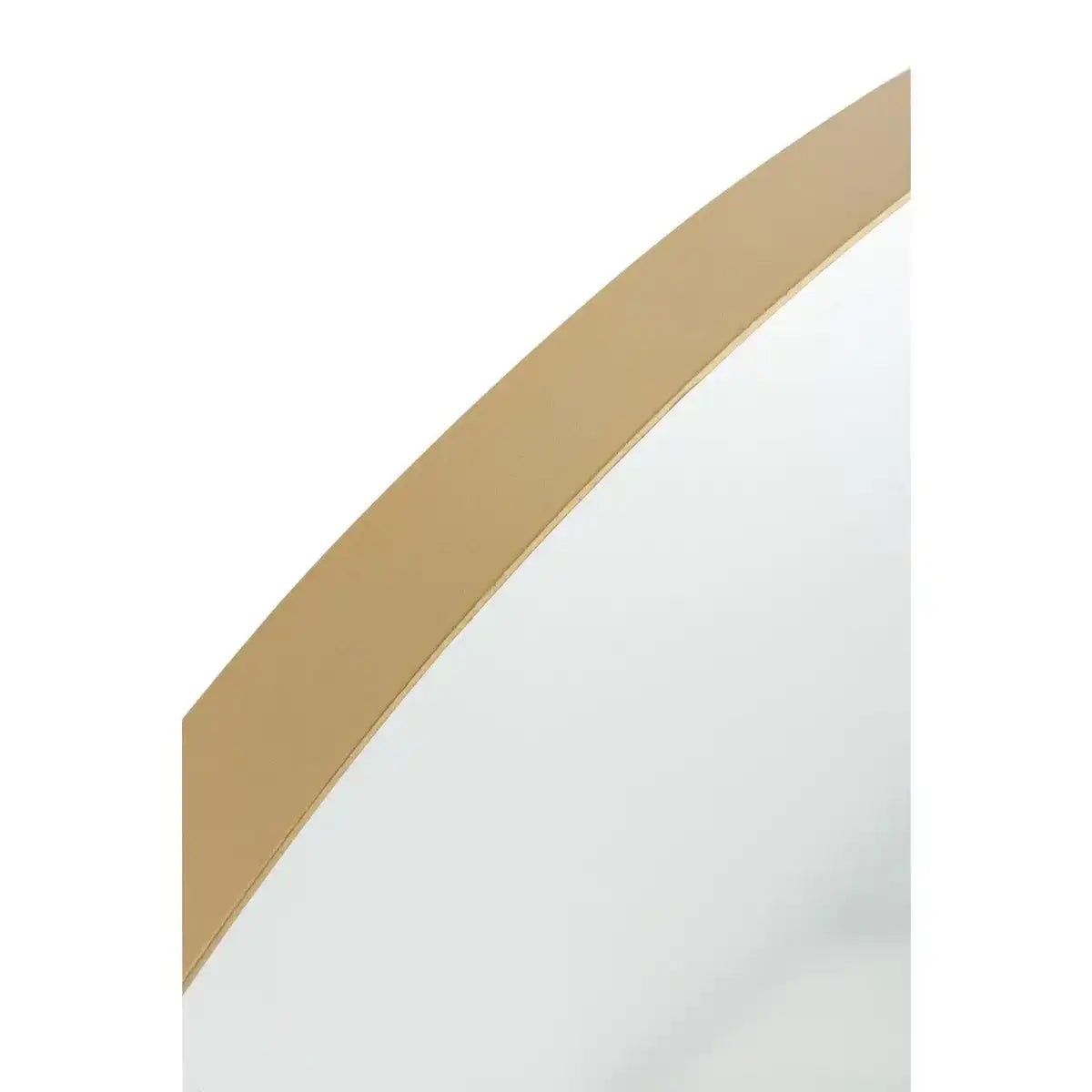 J-Line Spiegel, rund, mit hoher Kante, Metall/Glas, goldfarben, groß - HomeDesign Knaus