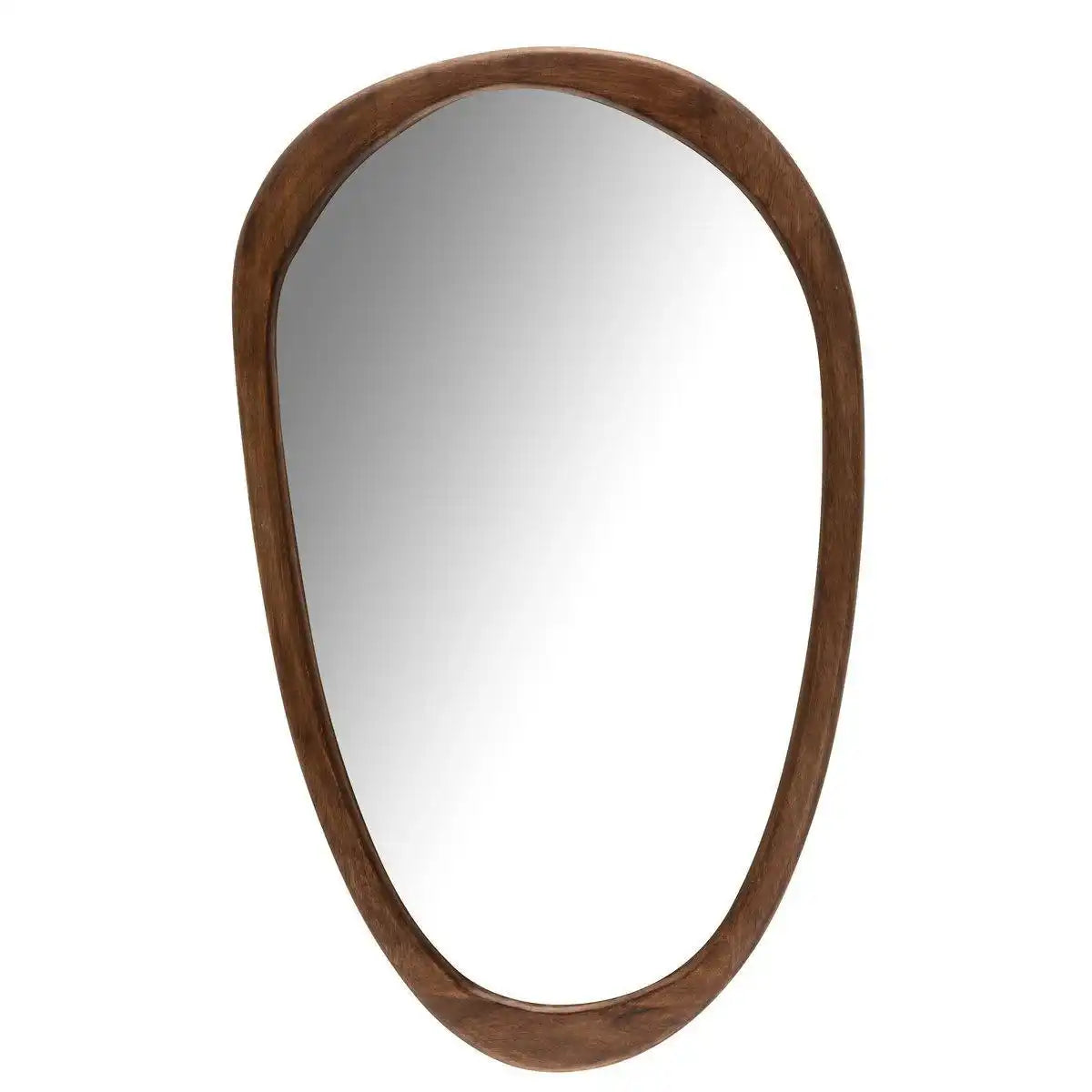 J-Line Spiegel unregelmäßig – Holz – dunkelbraun – groß - HomeDesign Knaus