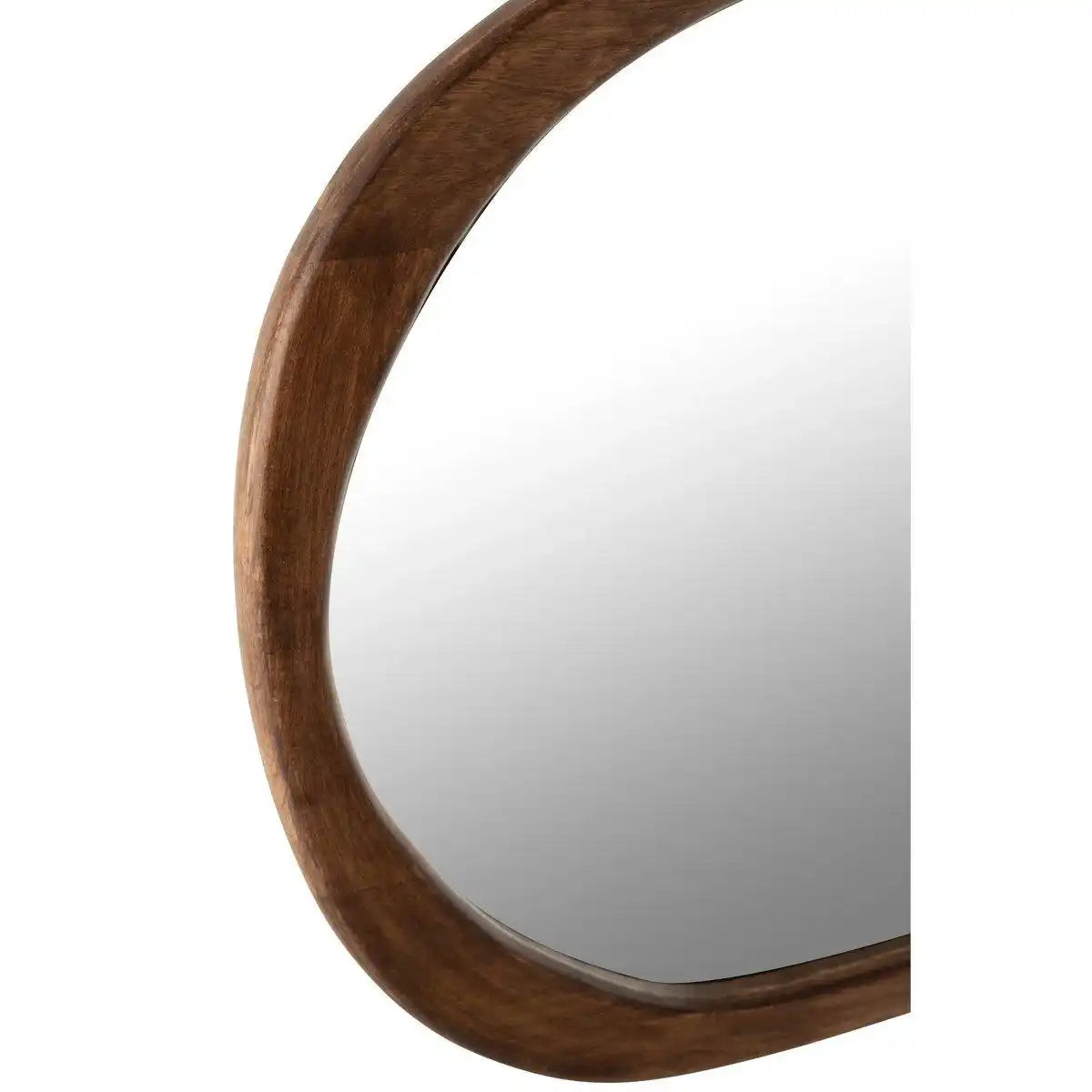 J-Line Spiegel unregelmäßig – Holz – dunkelbraun – groß - HomeDesign Knaus