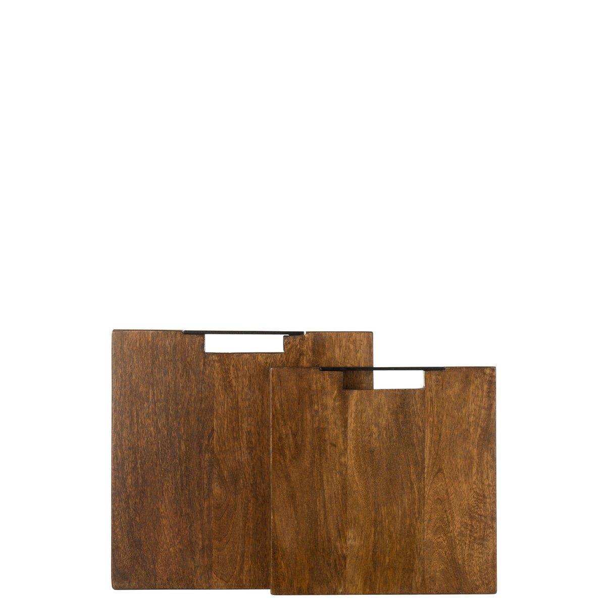 J-Line Square Mango Schneidebrett – Holz – Braun – L - HomeDesign Knaus