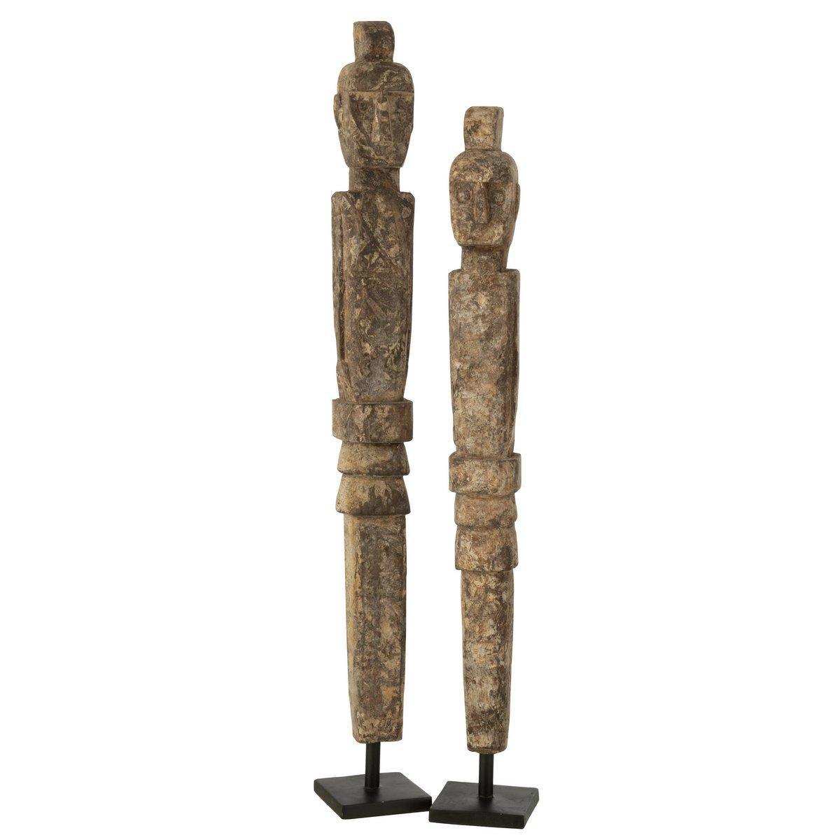 J-Line Standbeeld Lauwra Albasiahout Natural Large - HomeDesign Knaus