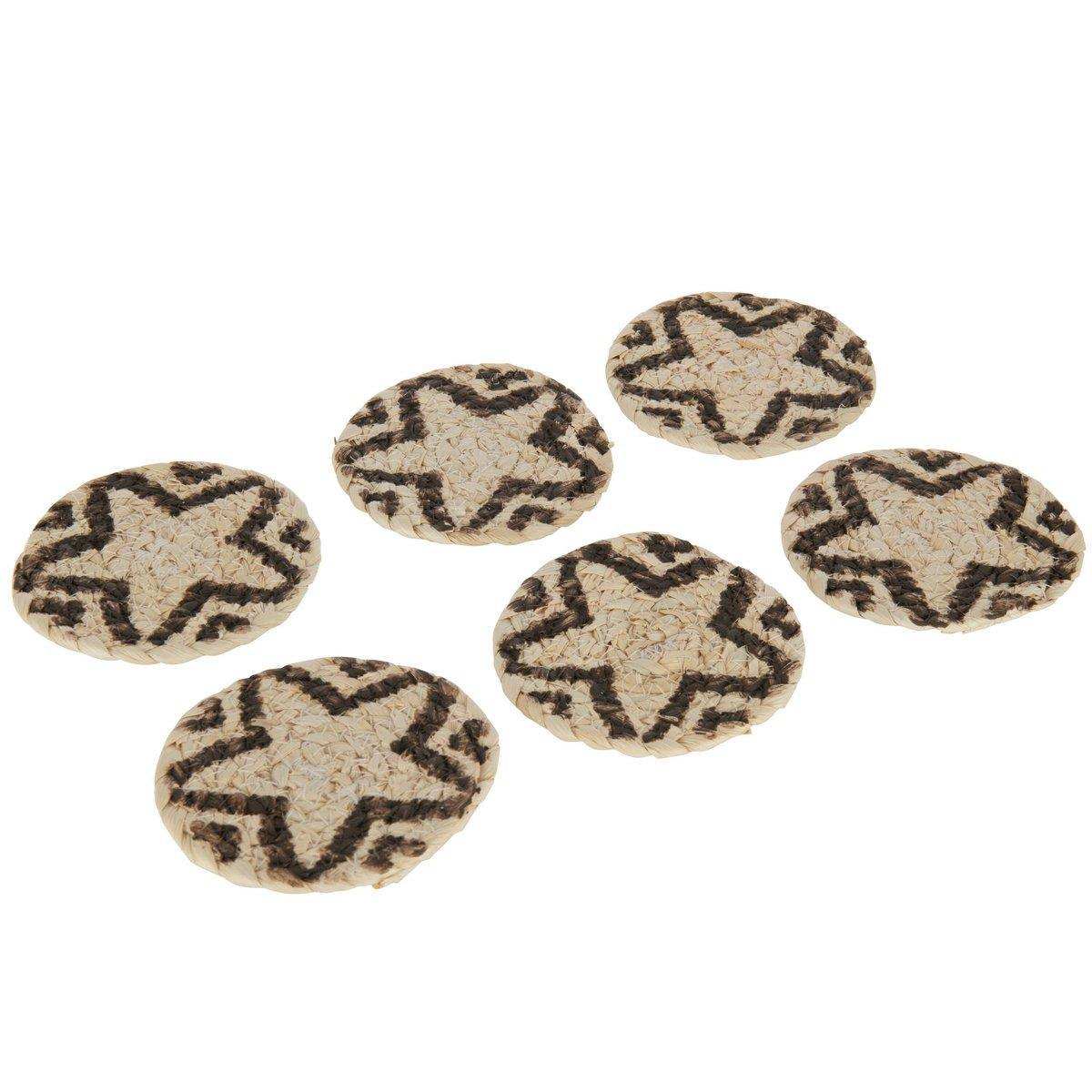 J-Line Star Untersetzer - Jute - Natur/Braun - - HomeDesign Knaus