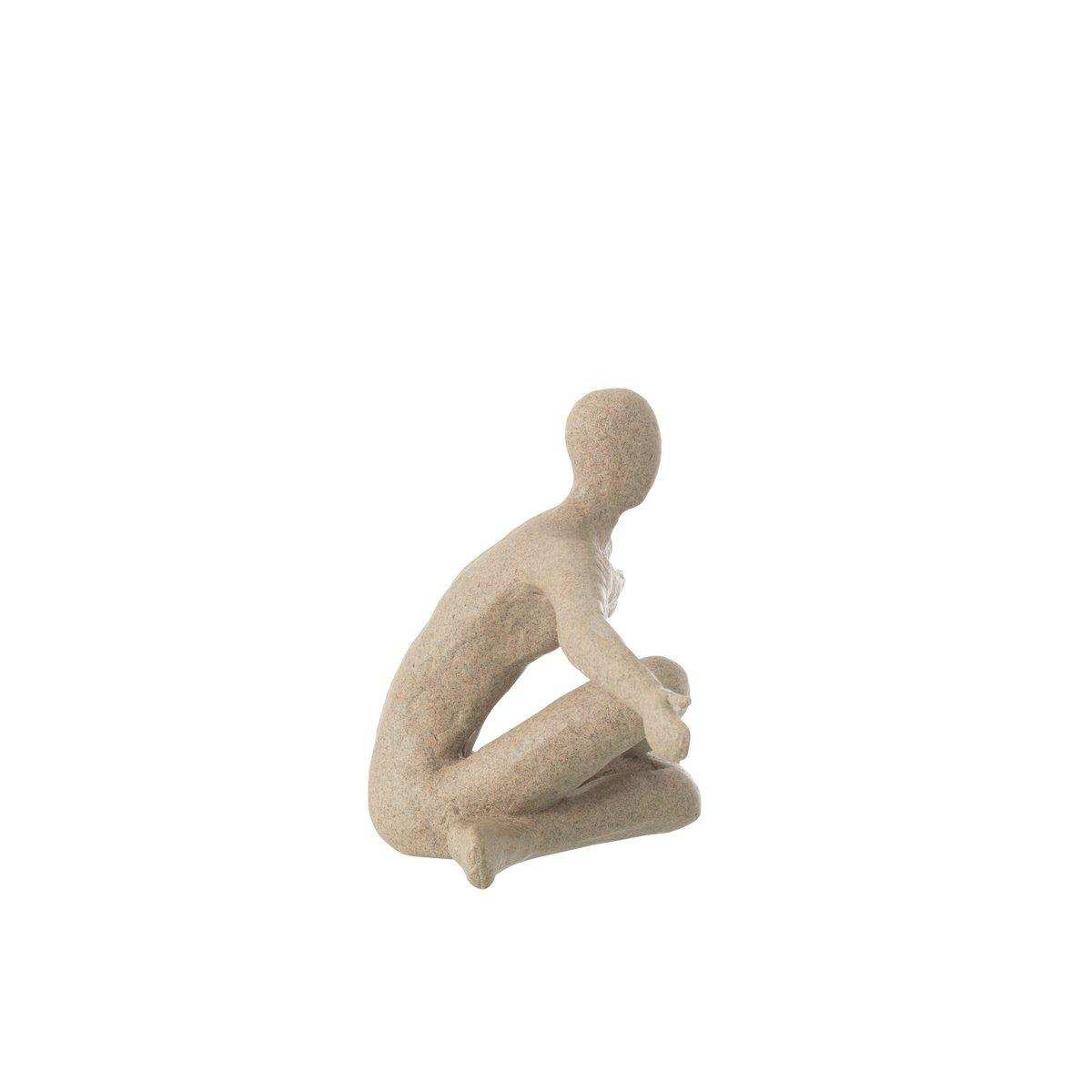 J-Line Statue mit offenem Arm, Kunstharz, Beige - HomeDesign Knaus