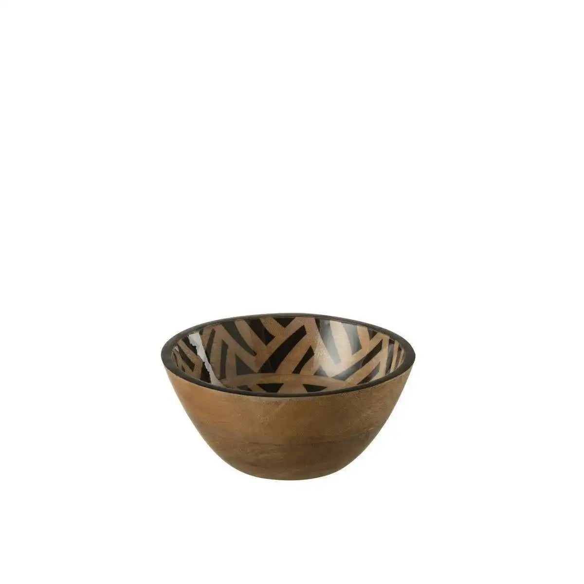 J-Line Ster Mango Schale – Holz – Schwarz/Natur – klein - HomeDesign Knaus