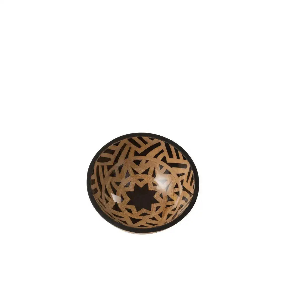 J-Line Ster Mango Schale – Holz – Schwarz/Natur – klein - HomeDesign Knaus