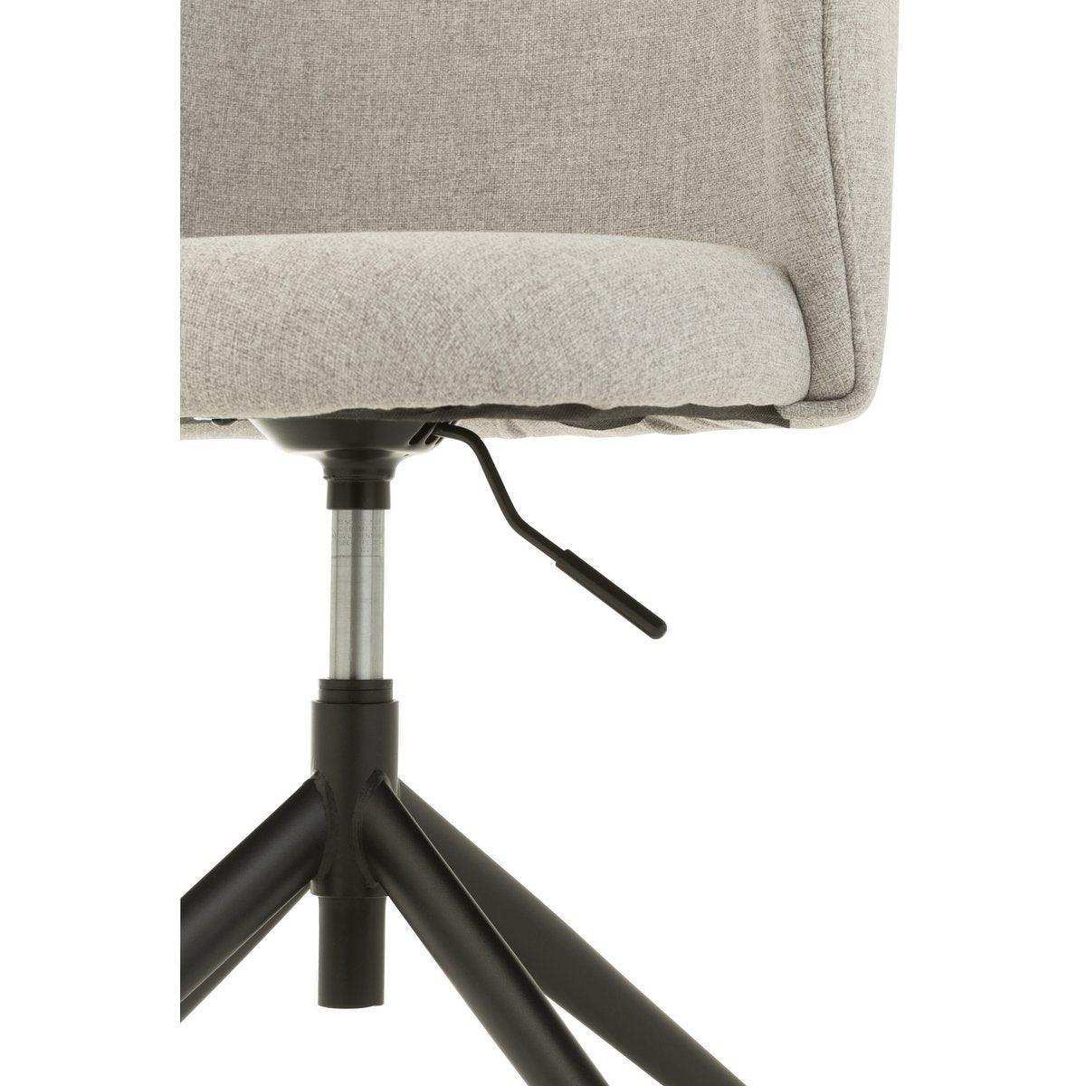 J-Line Stuhl drehbar/oben/unten, Leinengrau - HomeDesign Knaus