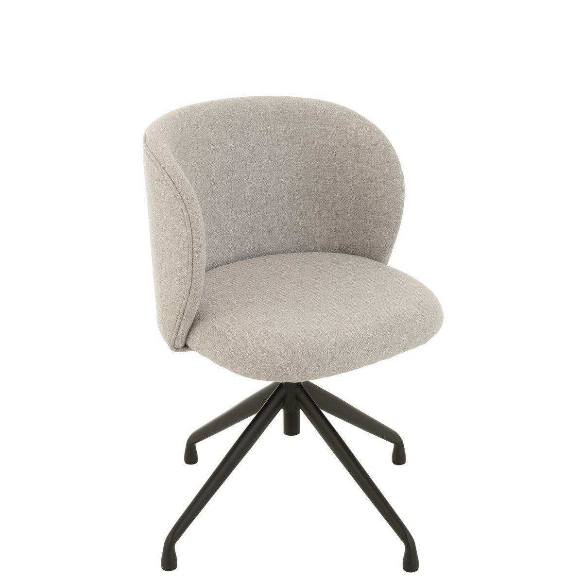 J-Line Stuhl drehbar/oben/unten, Leinengrau - HomeDesign Knaus