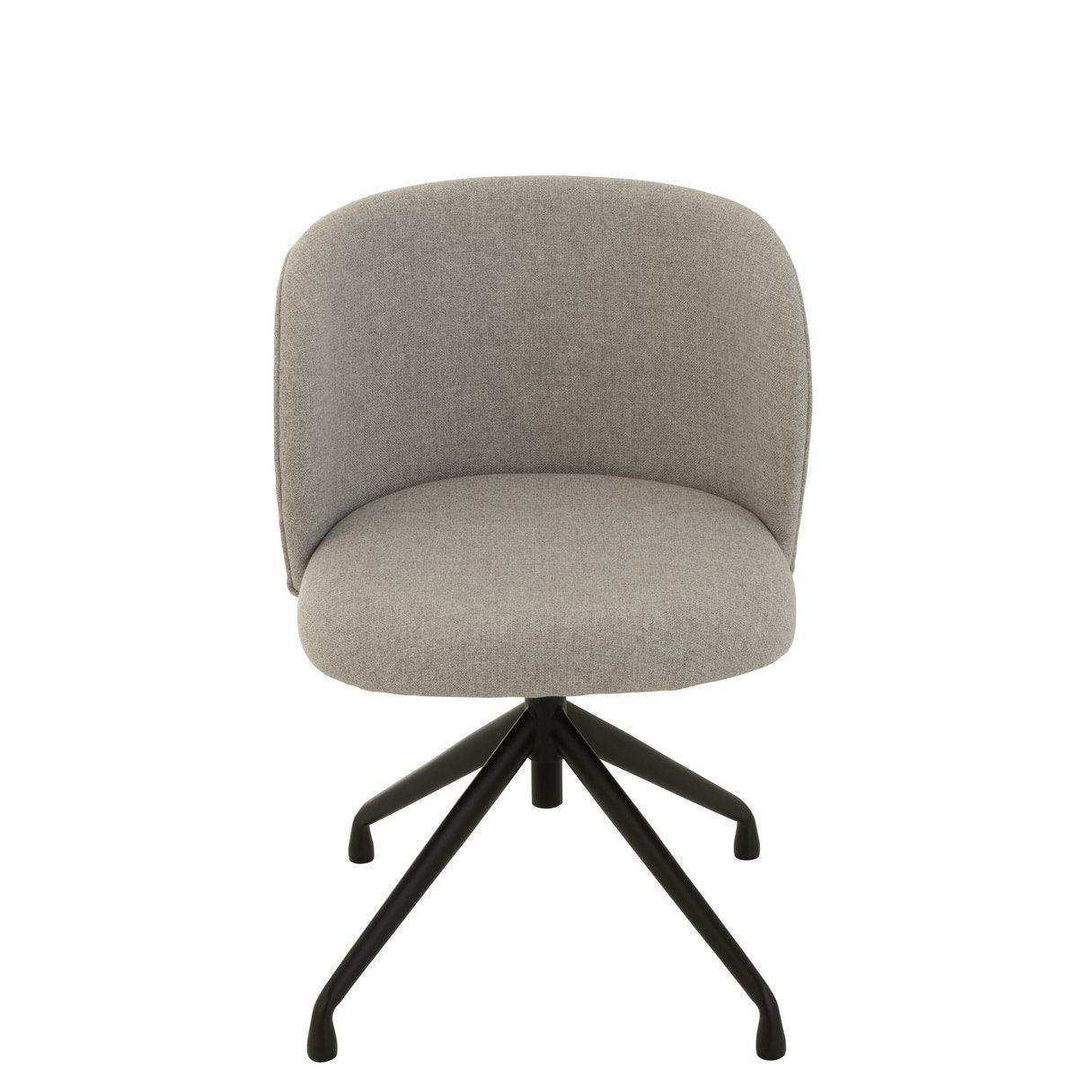 J-Line Stuhl drehbar/oben/unten, Leinengrau - HomeDesign Knaus