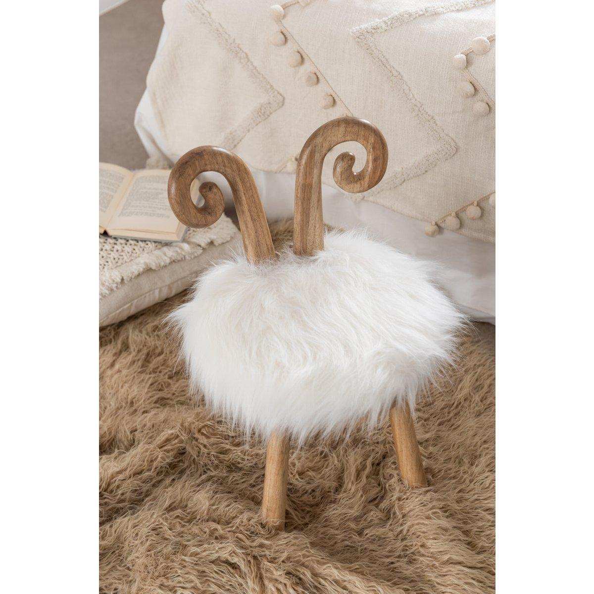 J-Line Stuhl Ear Sheep – Holz – Natur - HomeDesign Knaus