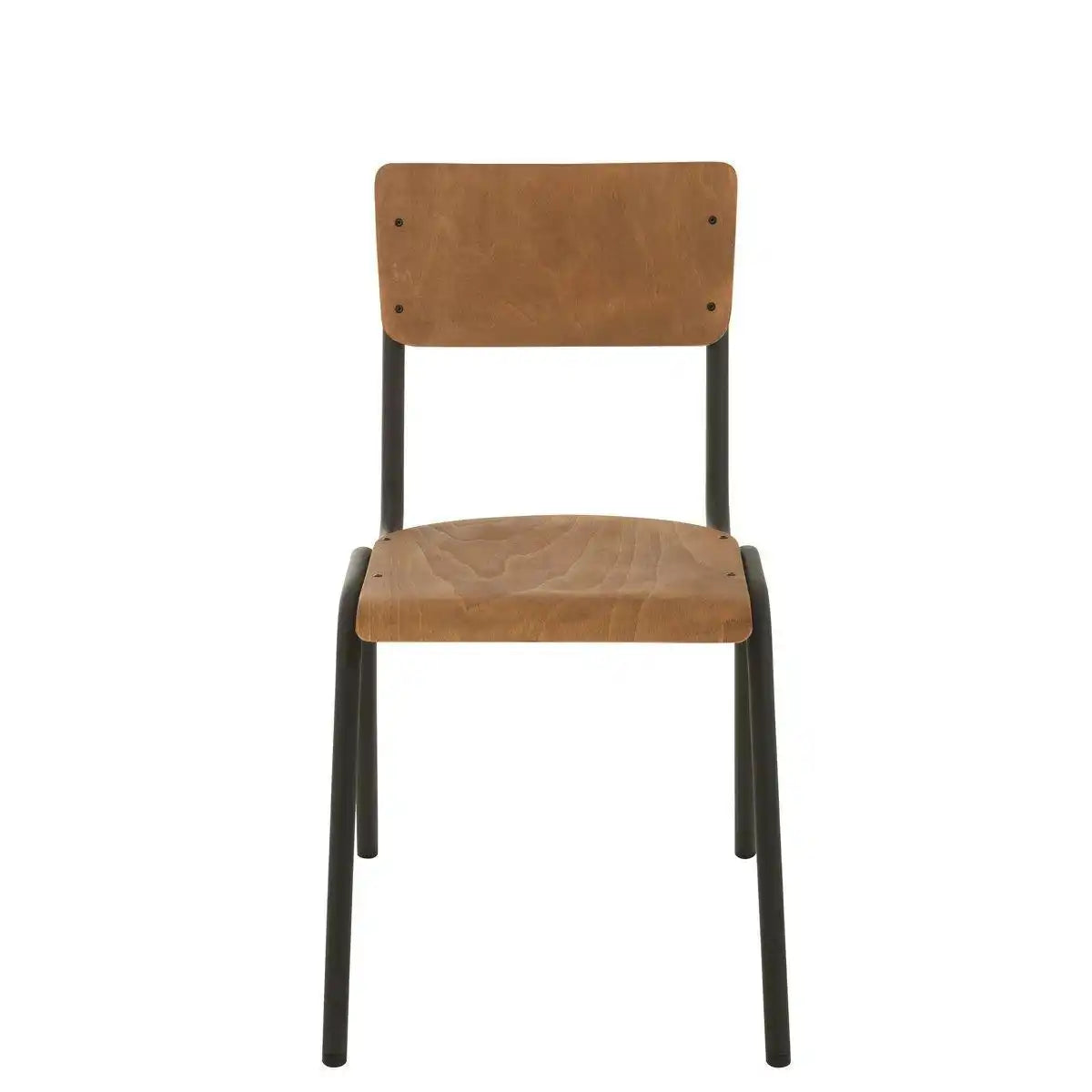 J-Line Stuhl - Holz/Metall - Braun - HomeDesign Knaus