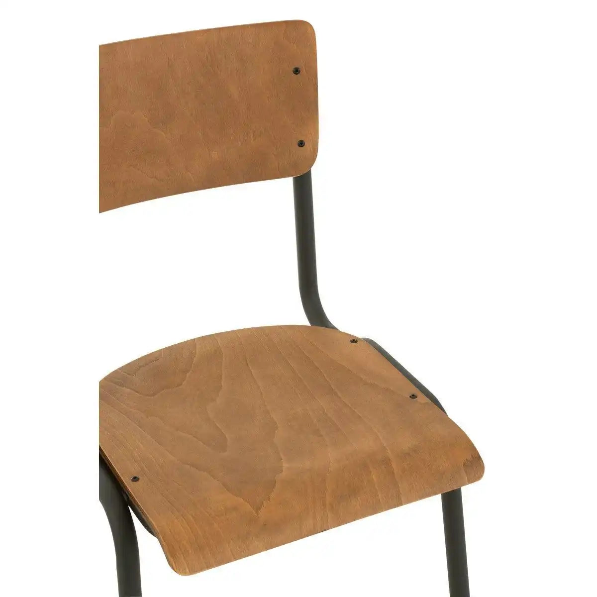 J-Line Stuhl - Holz/Metall - Braun - HomeDesign Knaus