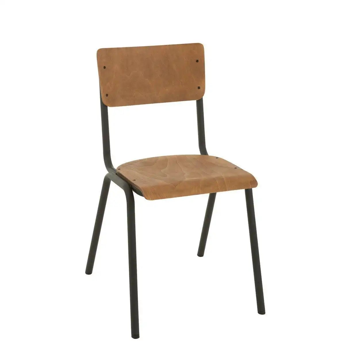 J-Line Stuhl - Holz/Metall - Braun - HomeDesign Knaus