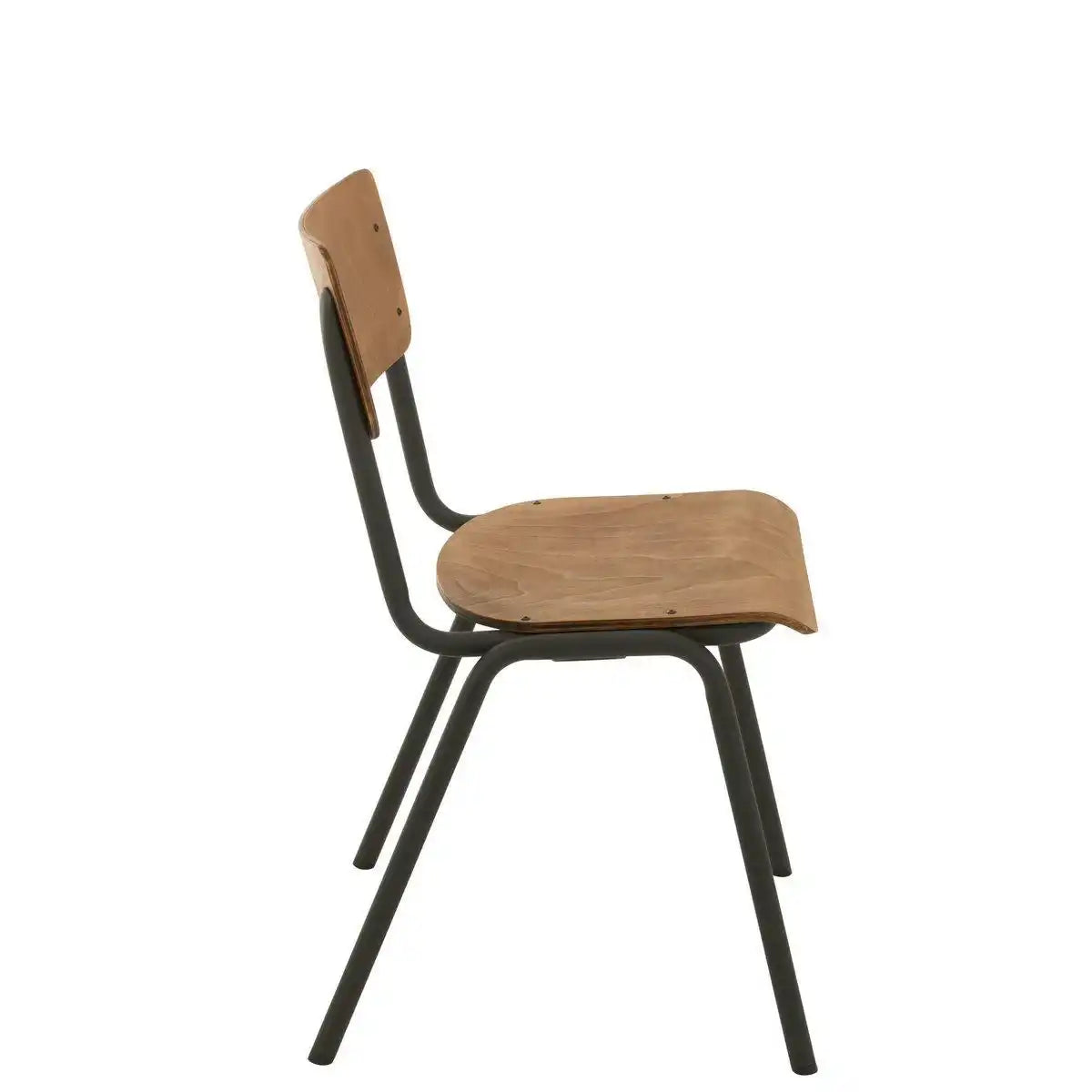 J-Line Stuhl - Holz/Metall - Braun - HomeDesign Knaus