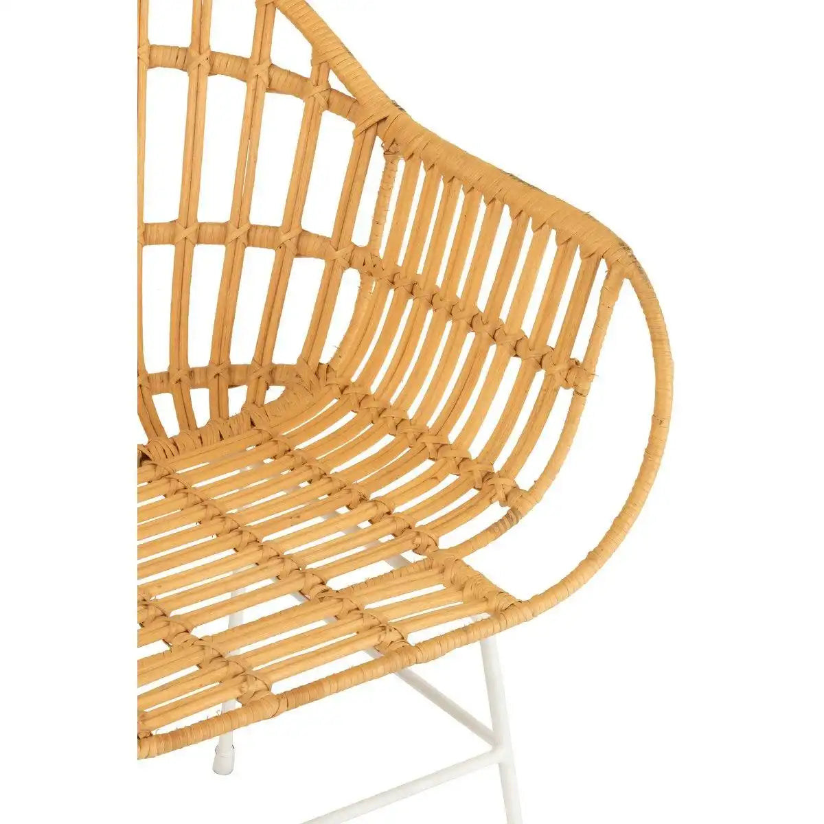 J-Line Stuhl Keni – Karton/Metall – Natur/Weiß - HomeDesign Knaus