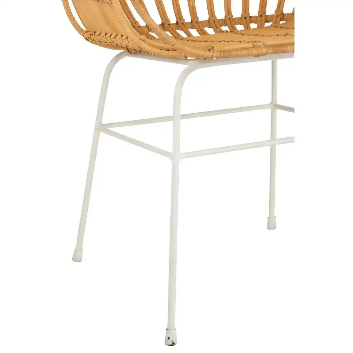 J-Line Stuhl Keni – Karton/Metall – Natur/Weiß - HomeDesign Knaus