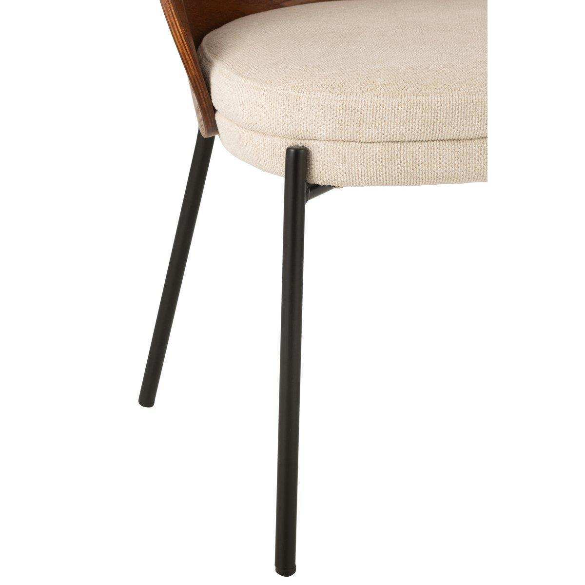 J-Line Stuhl Londe Sperrholz/Metall Braun/Beige - HomeDesign Knaus